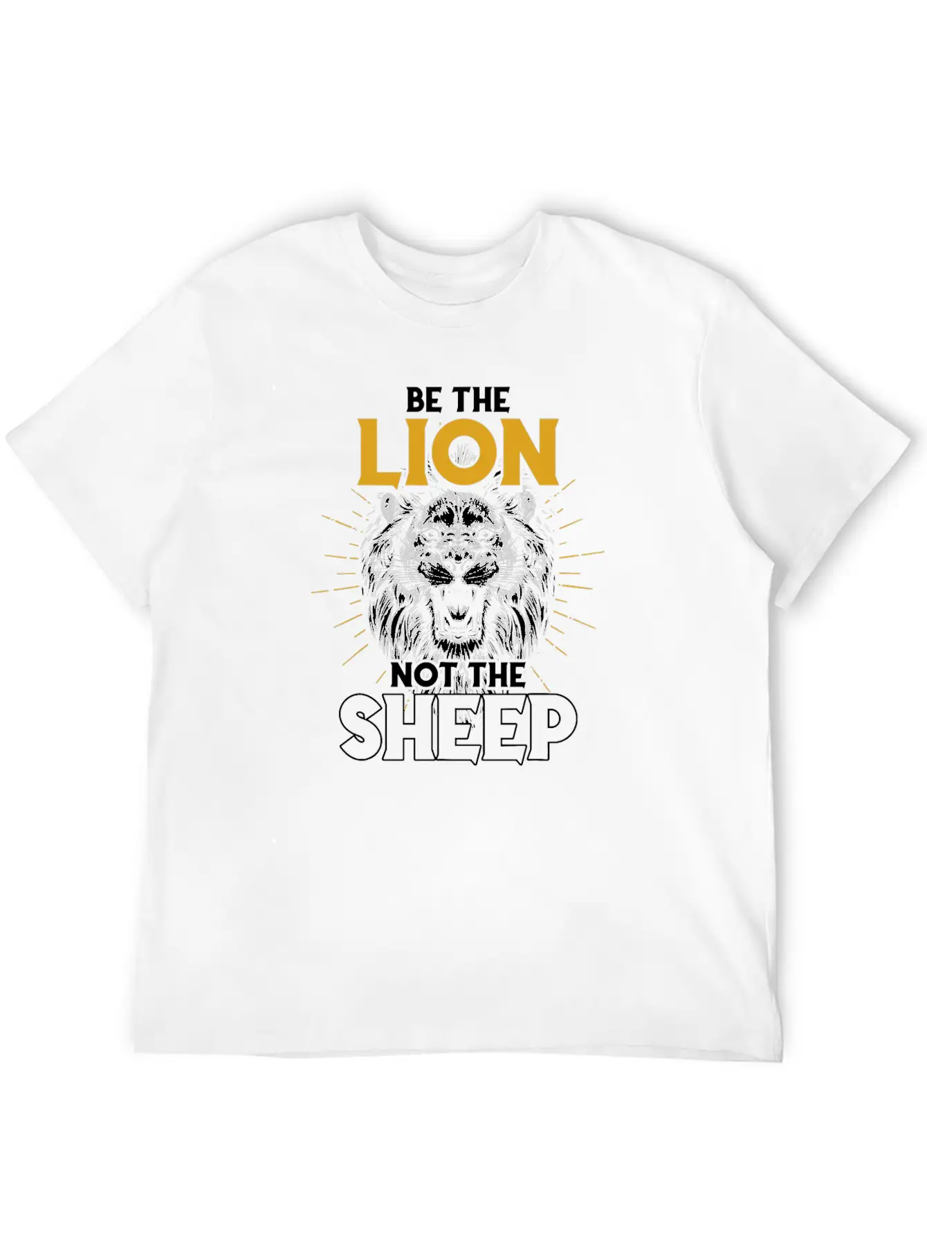 Be The Lion Not The Sheep Lion T Shirt Modern Fit Casual T-Shirt – Clean And Versatile Design