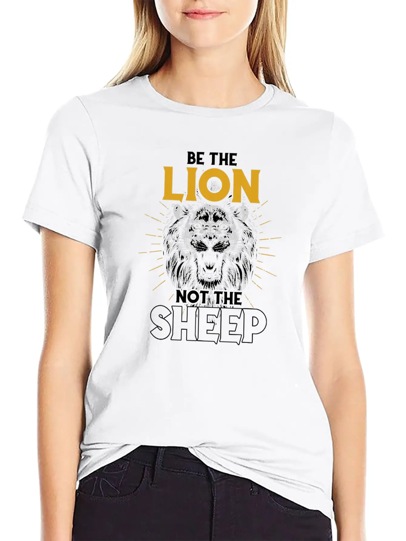 Be The Lion Not The Sheep Lion T Shirt Modern Fit Casual T-Shirt – Clean And Versatile Design