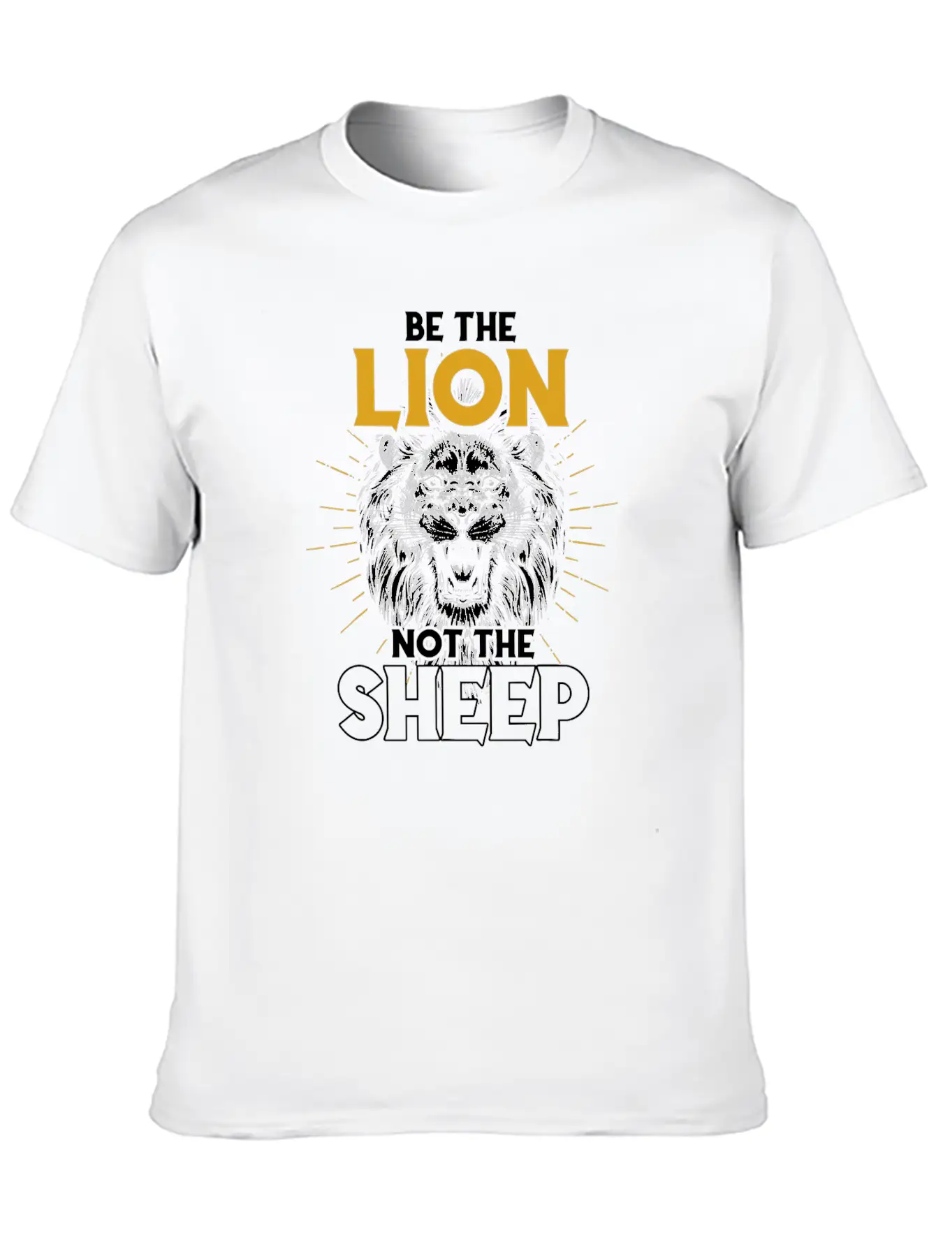Be The Lion Not The Sheep Lion T Shirt Modern Fit Casual T-Shirt – Clean And Versatile Design