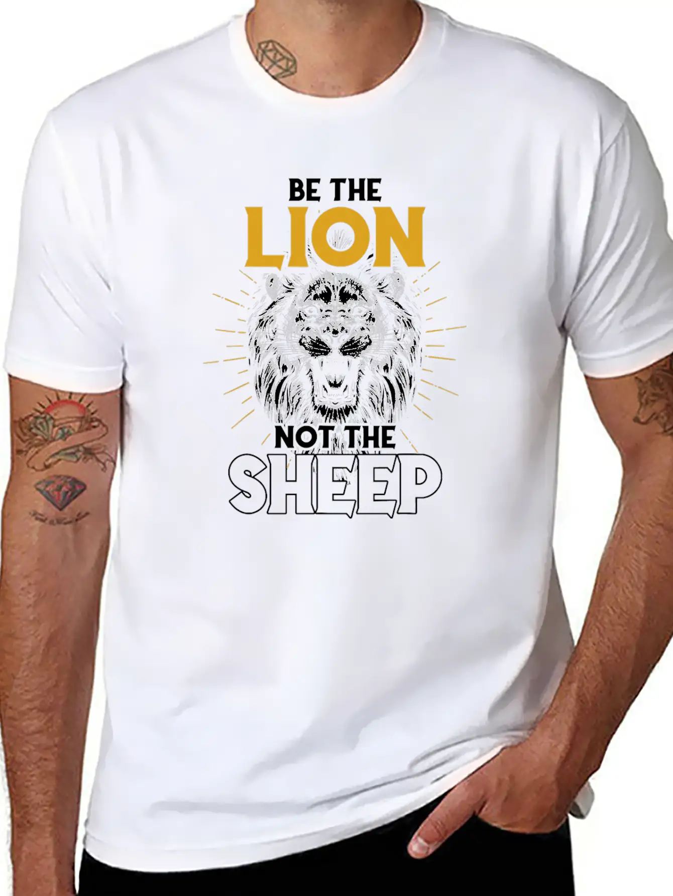 Be The Lion Not The Sheep Lion T Shirt Modern Fit Casual T-Shirt – Clean And Versatile Design