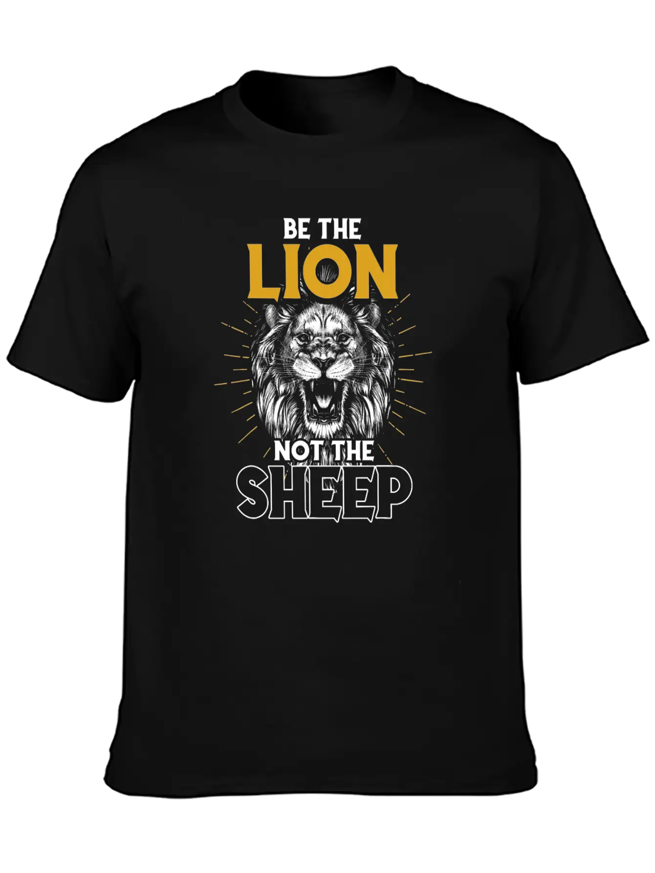 Be The Lion Not The Sheep Lion T Shirt Modern Fit Casual T-Shirt – Clean And Versatile Design
