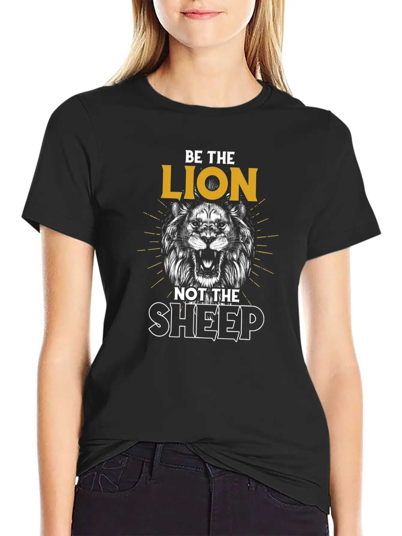 Be The Lion Not The Sheep Lion T Shirt Modern Fit Casual T-Shirt – Clean And Versatile Design