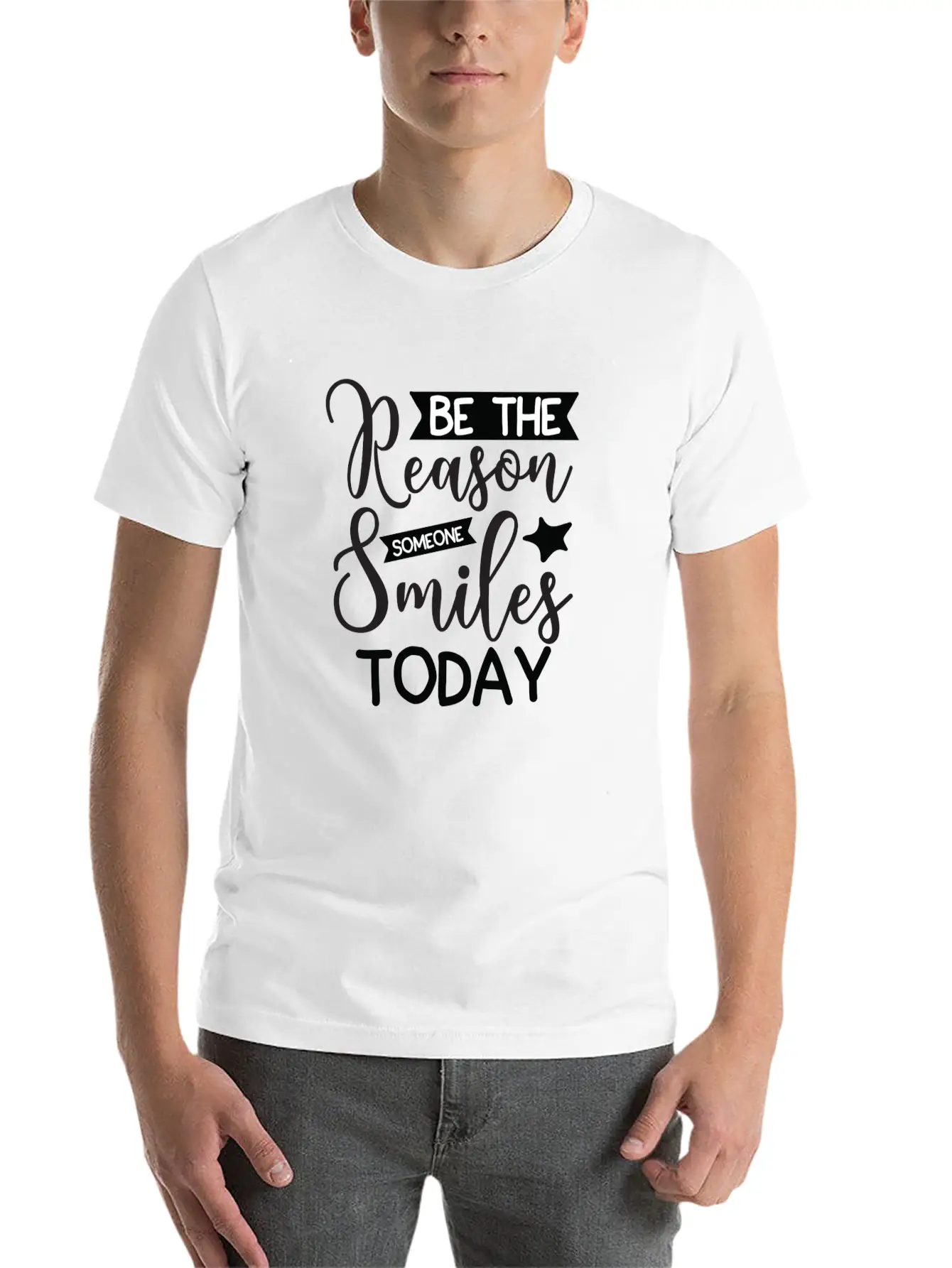 Be The Reason Someone Smiles Today Unisex Casual T-Shirt – Clean Design For Daily Comfort