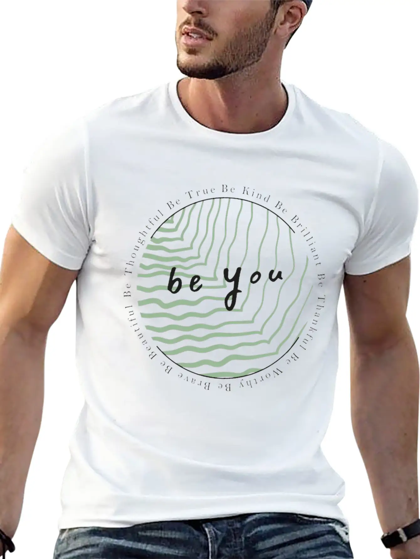 Be You Be Kind Be Brave Inspirational Saying Quote Soft Cotton Short Sleeve Tee – Unisex Wardrobe Staple