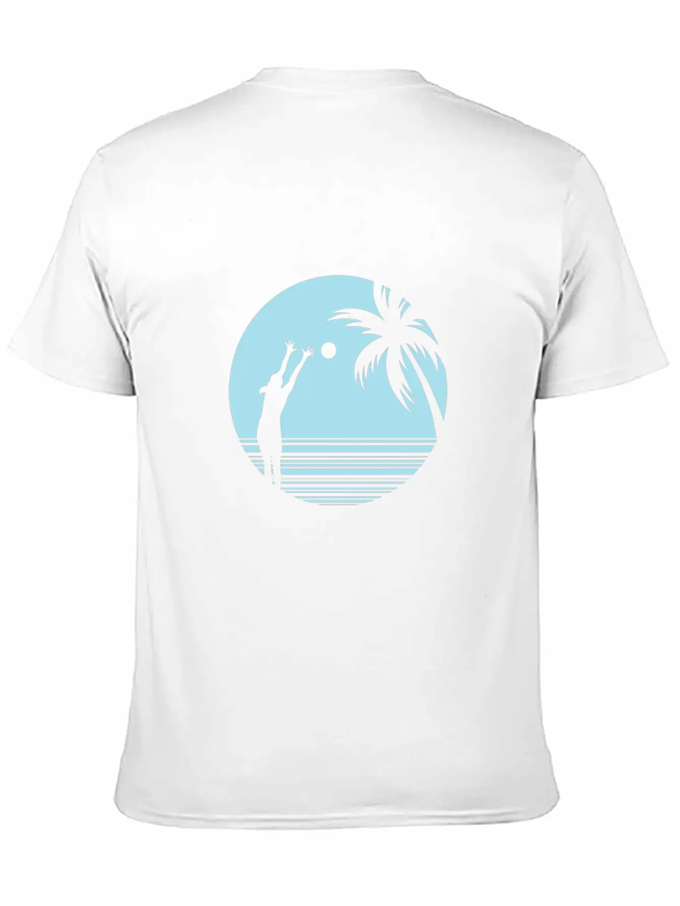 Beachvolleyball On Sand Under Palm Trees Unisex Casual T-Shirt – Clean Design For Daily Comfort