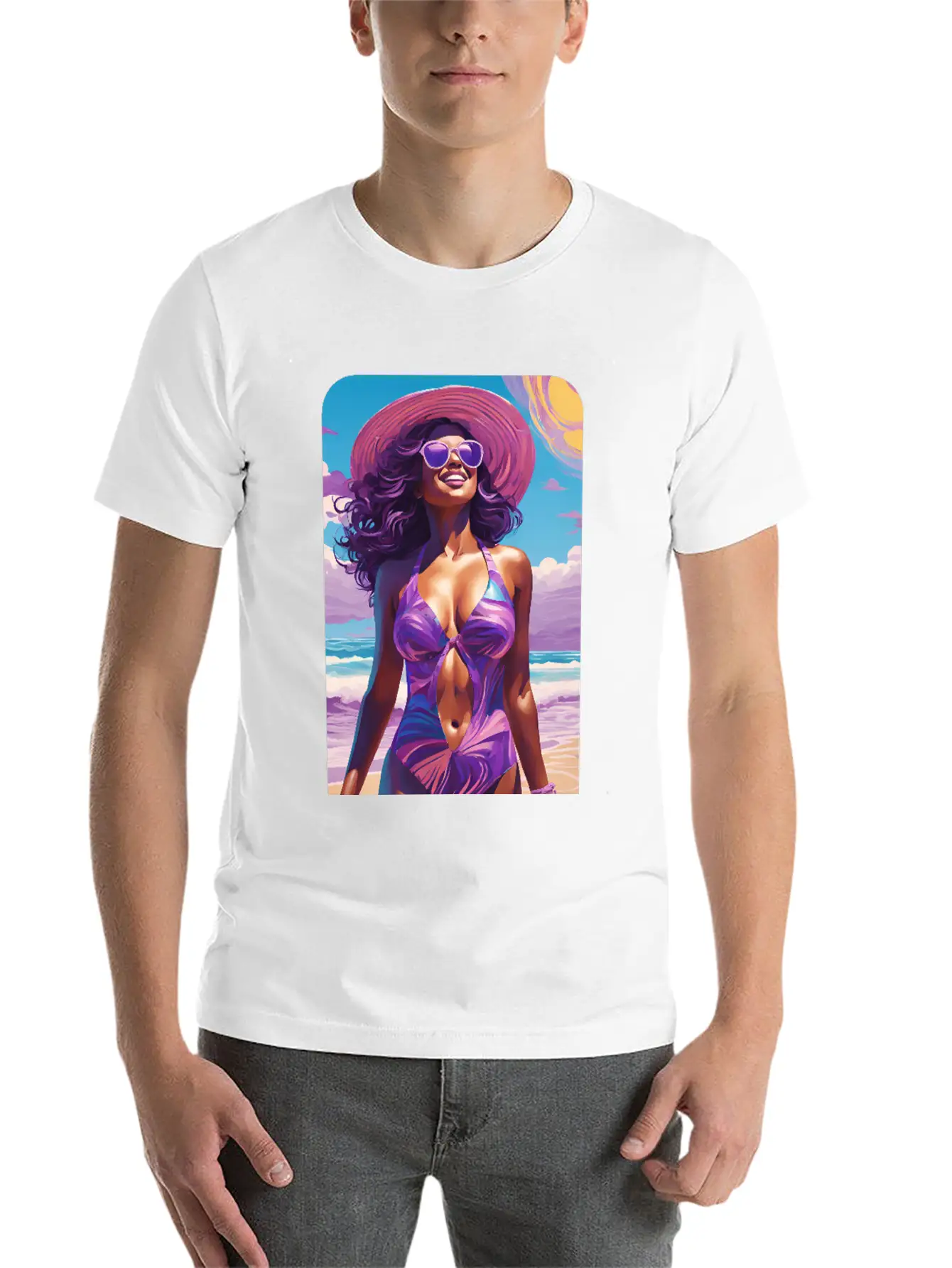 Beachy Breeze Modern Fit Casual T-Shirt – Clean And Versatile Design
