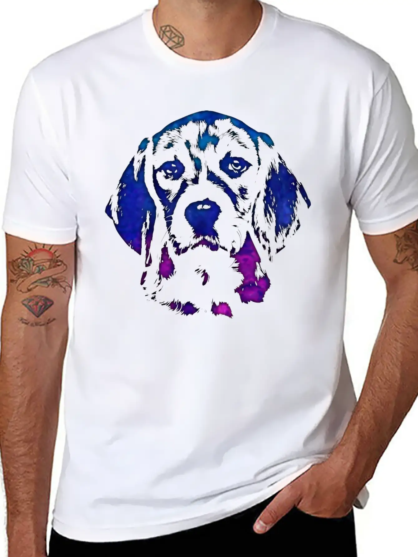 Beagle Dog Digital Art Lightweight Cotton T-Shirt – Daily Comfort Graphic Shirt