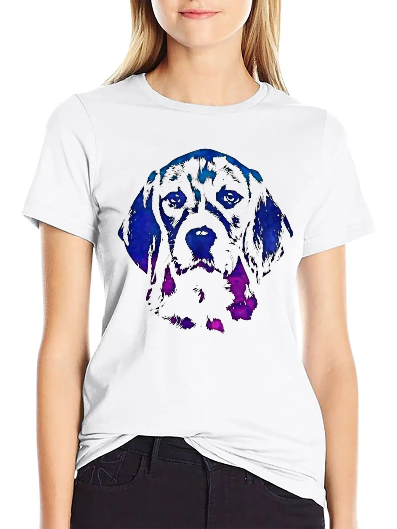 Beagle Dog Digital Art Lightweight Cotton T-Shirt – Daily Comfort Graphic Shirt