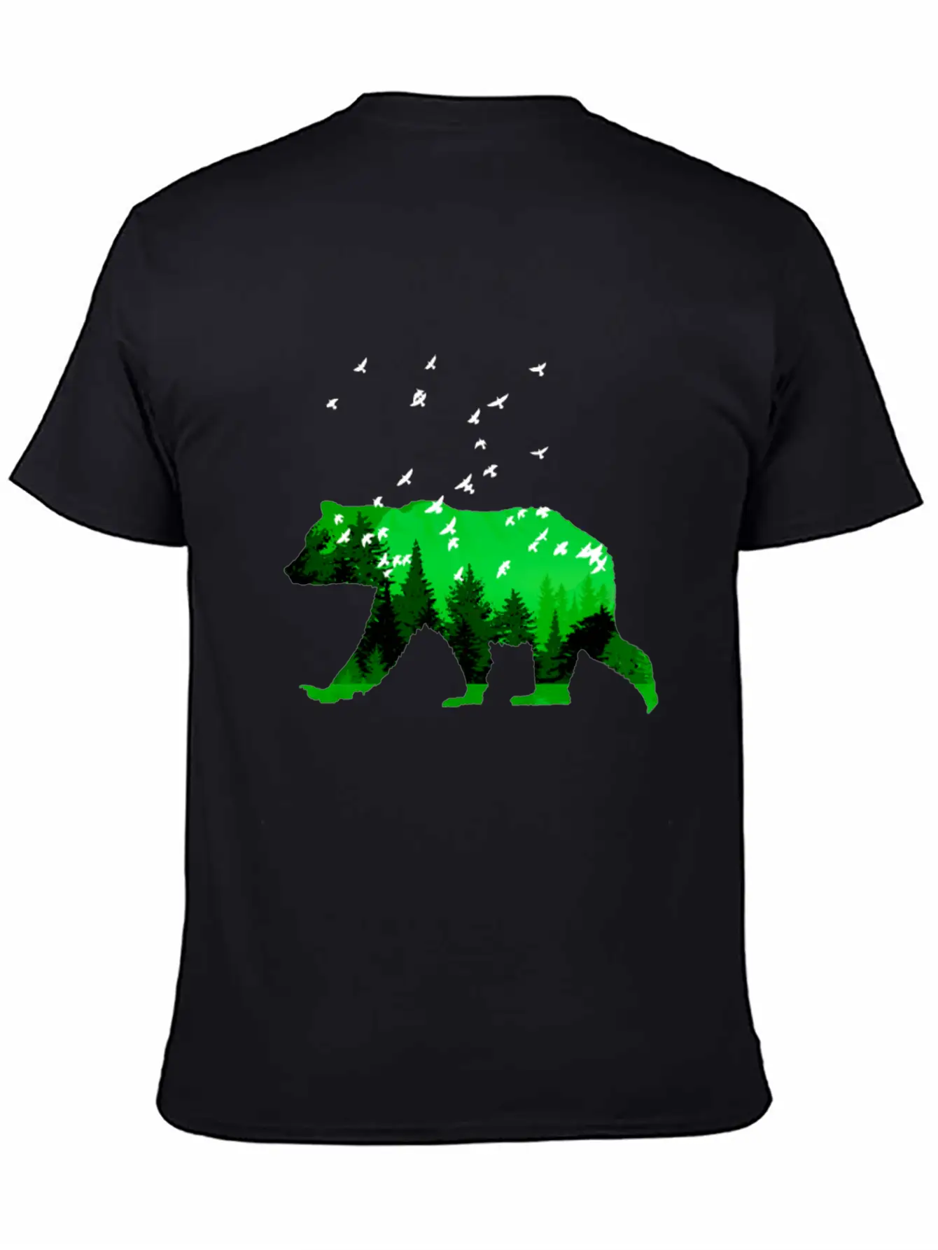 Bear And Forest By LindezaDesign Comfortable Minimalist Graphic Tee – Summer Style Essential