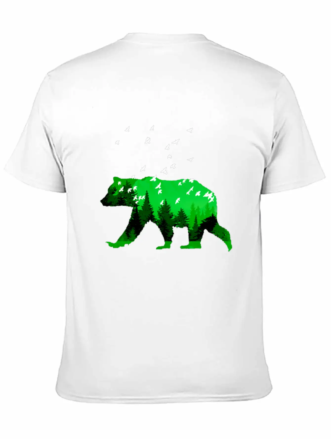 Bear And Forest By LindezaDesign Comfortable Minimalist Graphic Tee – Summer Style Essential