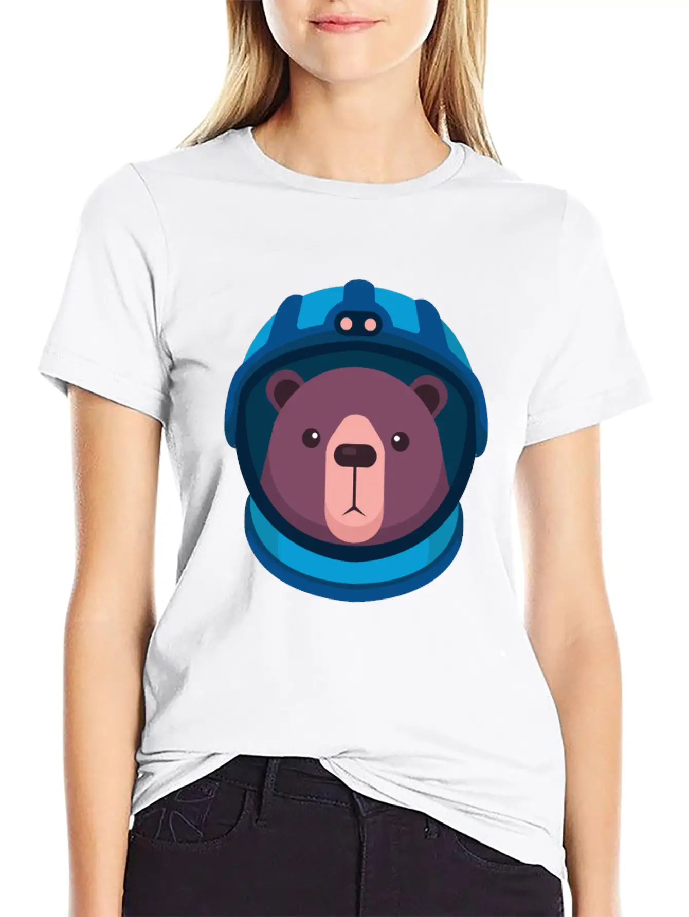Bear Astronaut Space Space Gift Unisex Casual T-Shirt – Clean Design For Daily Comfort