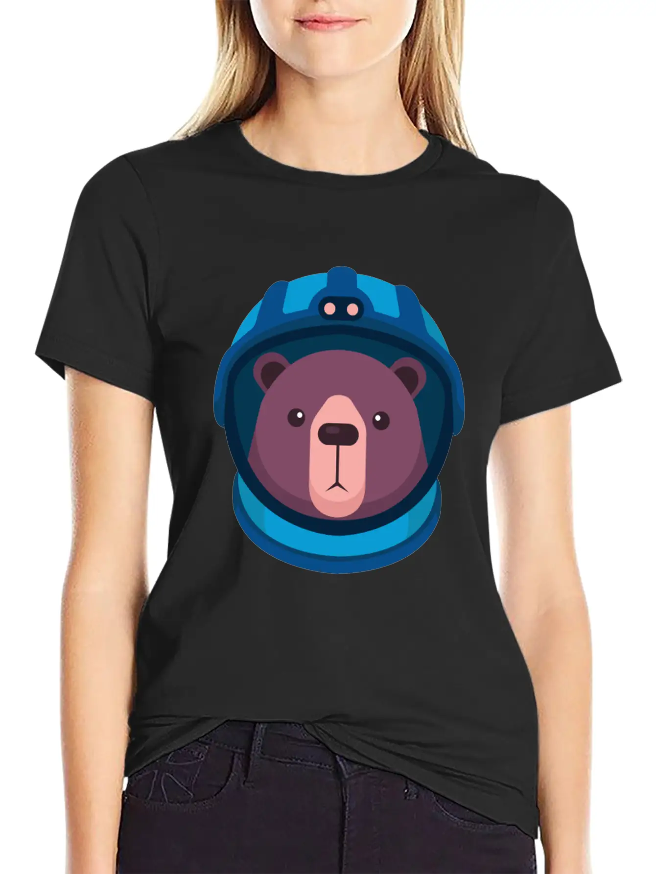 Bear Astronaut Space Space Gift Unisex Casual T-Shirt – Clean Design For Daily Comfort
