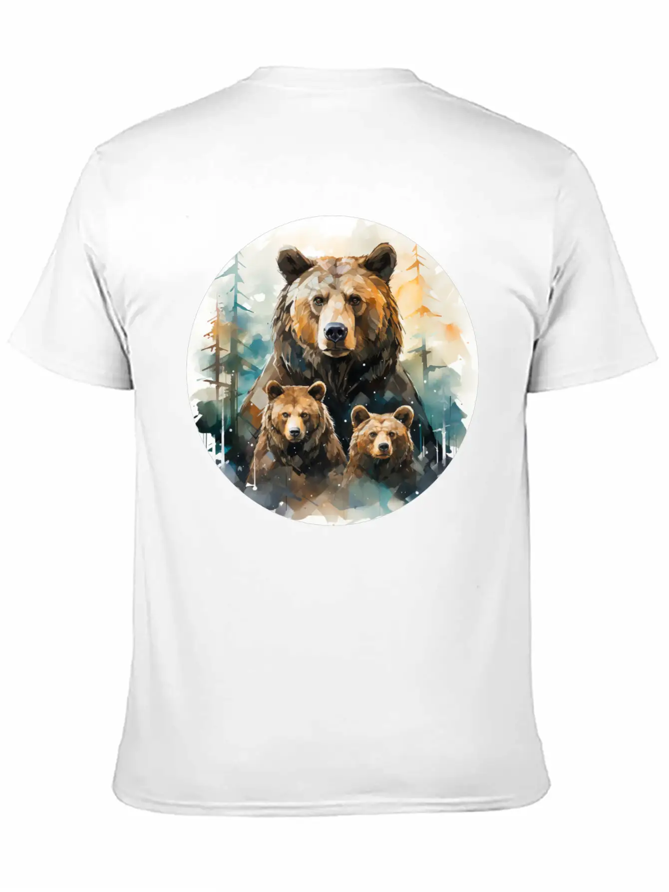 Bear Family Bear Dad Bear Mom Bear Children Modern Fit Casual T-Shirt – Clean And Versatile Design