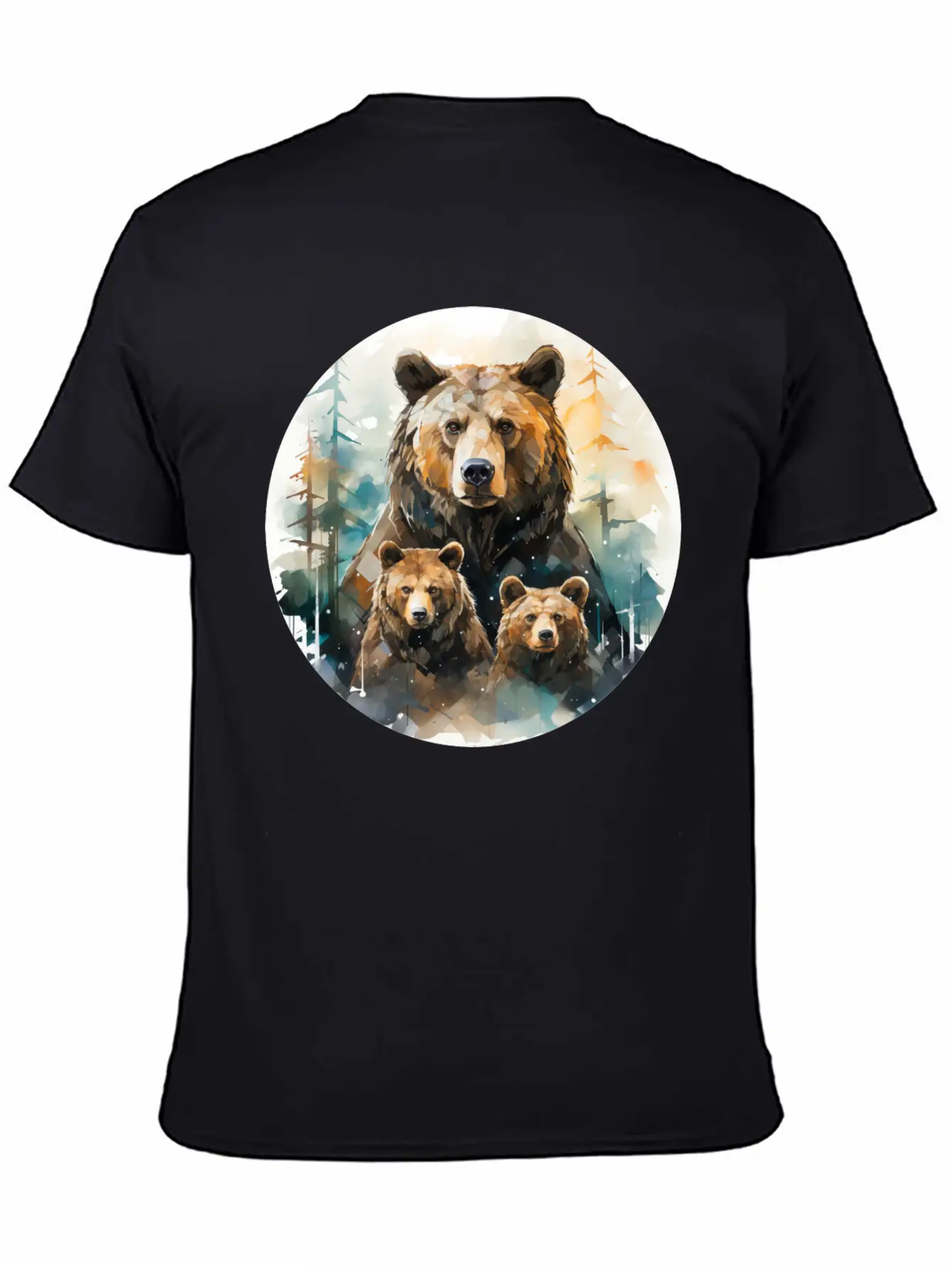 Bear Family Bear Dad Bear Mom Bear Children Modern Fit Casual T-Shirt – Clean And Versatile Design