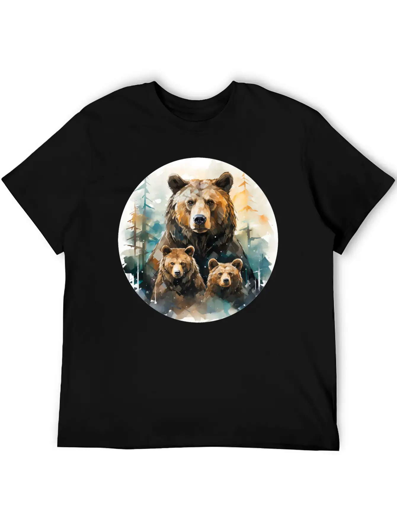 Bear Family Bear Dad Bear Mom Bear Children Modern Fit Casual T-Shirt – Clean And Versatile Design
