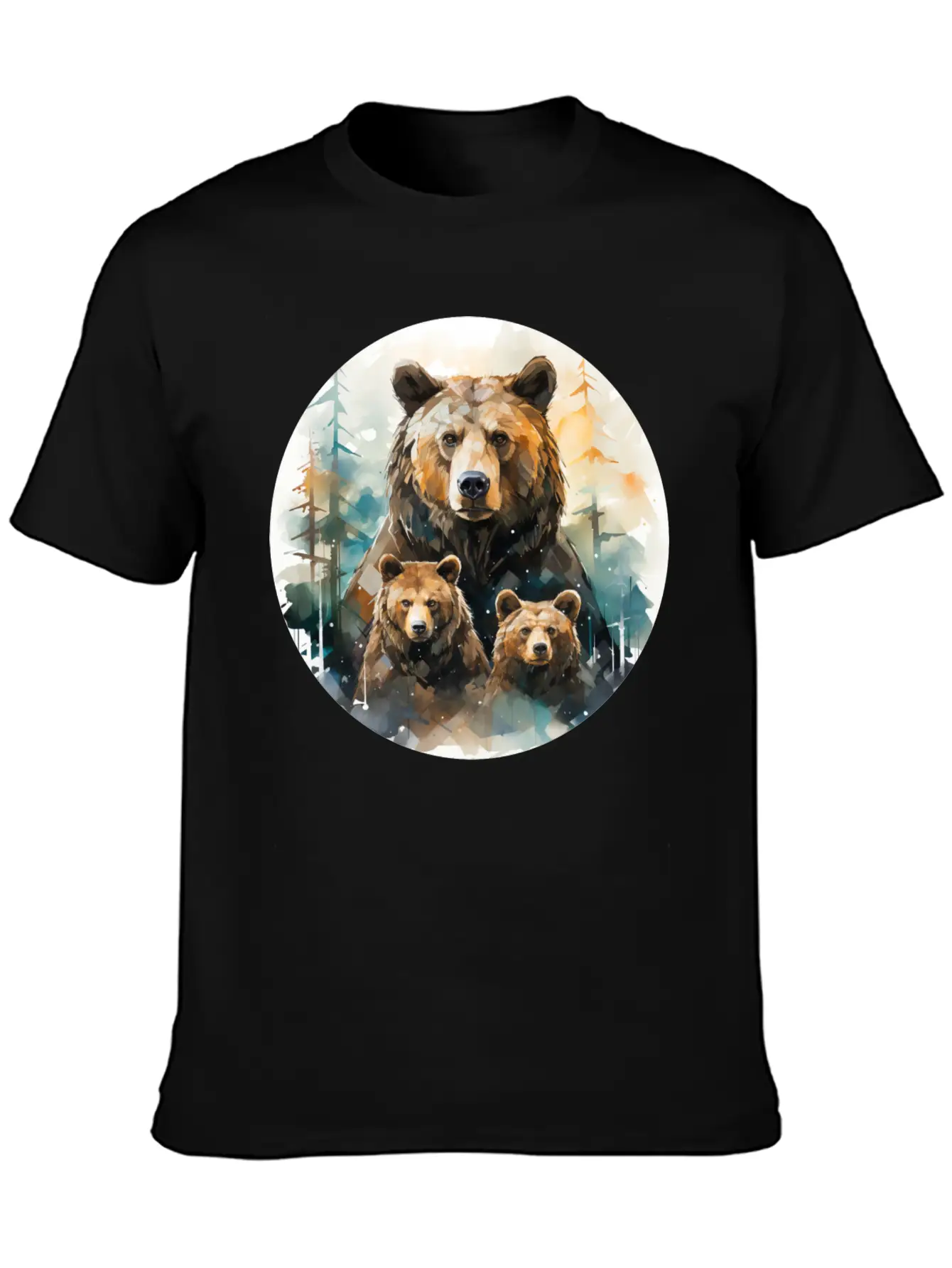 Bear Family Bear Dad Bear Mom Bear Children Modern Fit Casual T-Shirt – Clean And Versatile Design