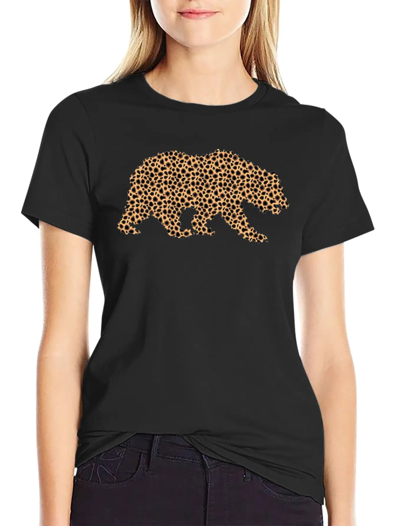 Bear Grizzly Exclusive Design Gift Graphic Artwork Unisex Casual T-Shirt ��� Clean Design For Daily Comfort