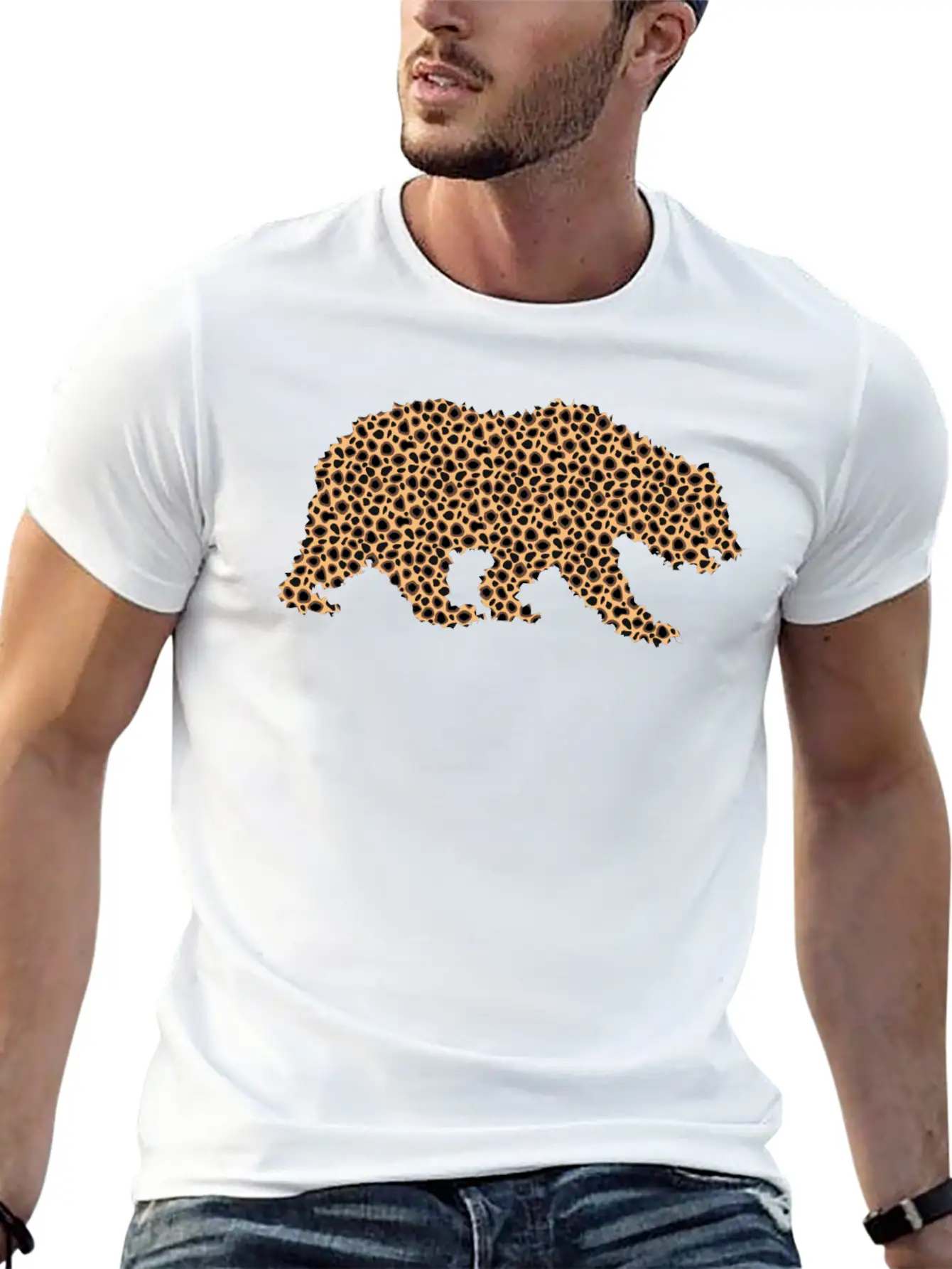Bear Grizzly Exclusive Design Gift Graphic Artwork Unisex Casual T-Shirt ��� Clean Design For Daily Comfort