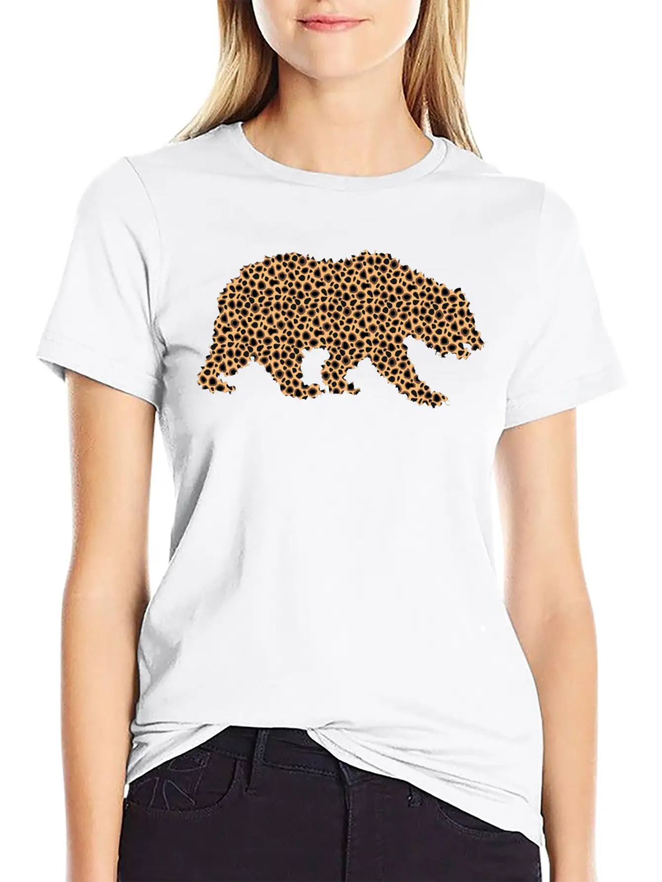 Bear Grizzly Exclusive Design Gift Graphic Artwork Unisex Casual T-Shirt ��� Clean Design For Daily Comfort