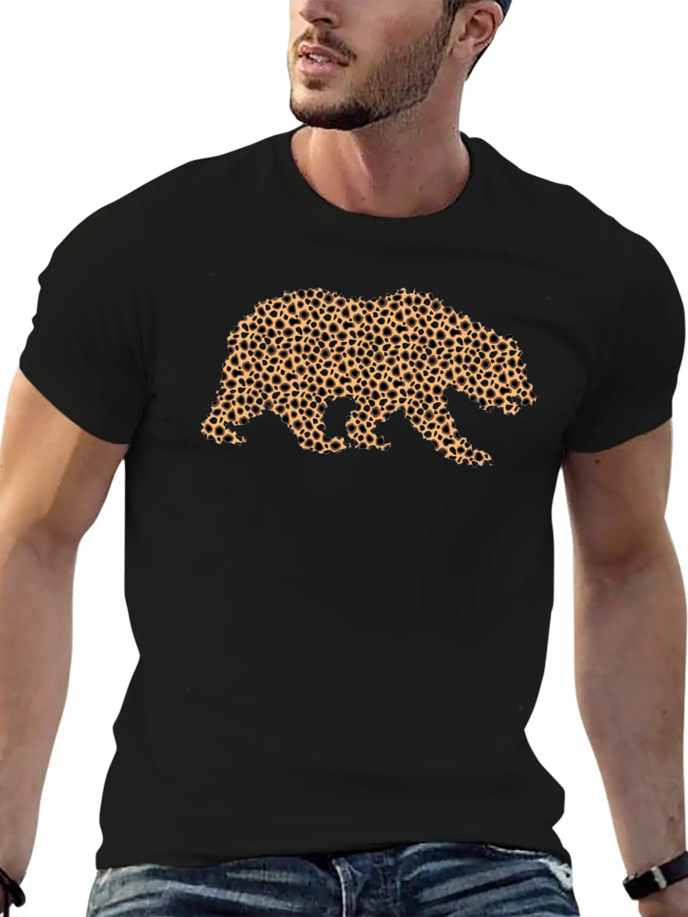 Bear Grizzly Exclusive Design Gift Graphic Artwork Unisex Casual T-Shirt ��� Clean Design For Daily Comfort
