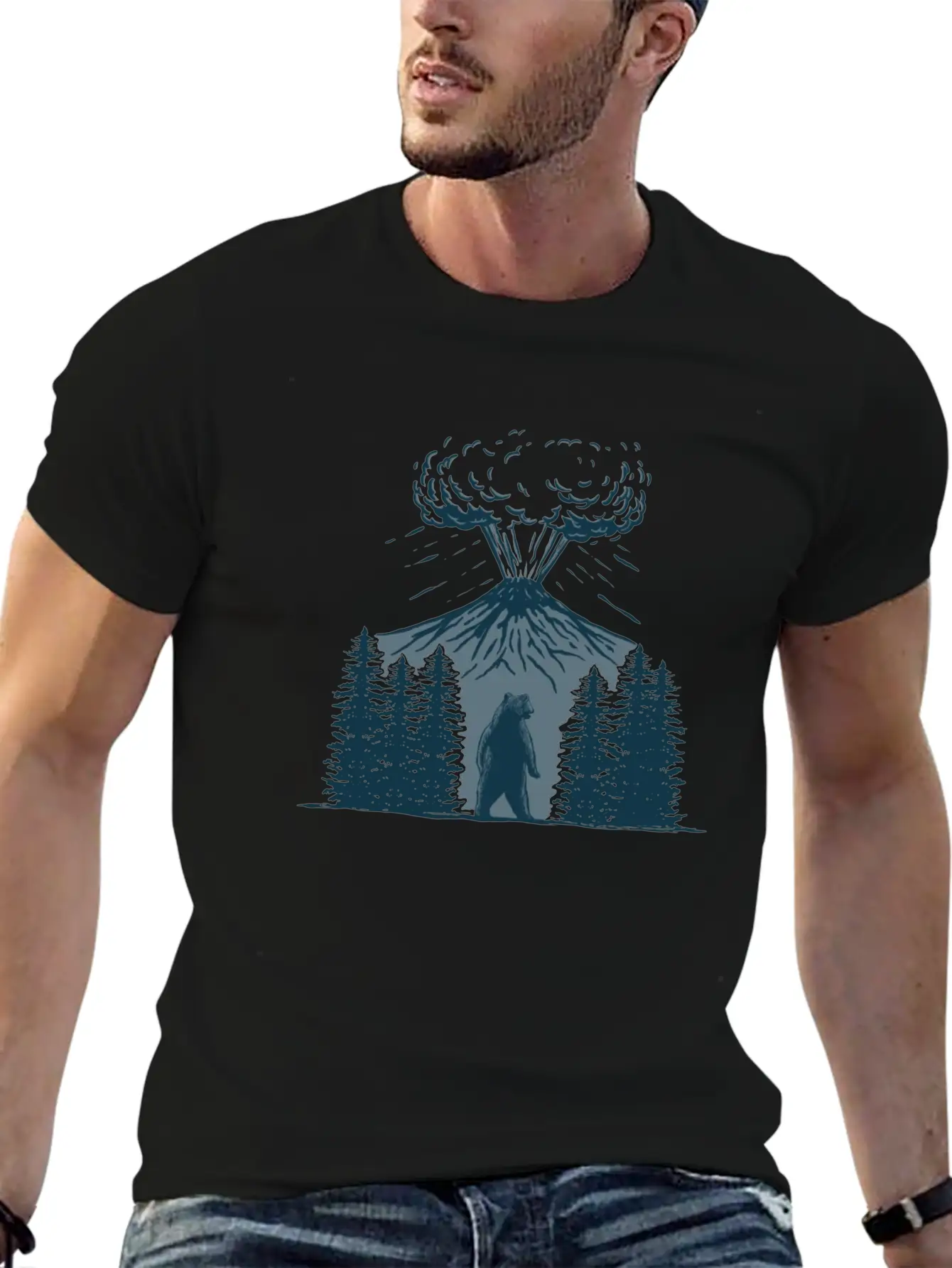Bear Life Style Classic Fit Graphic Tee For Daily Comfort – Unisex Cotton Shirt