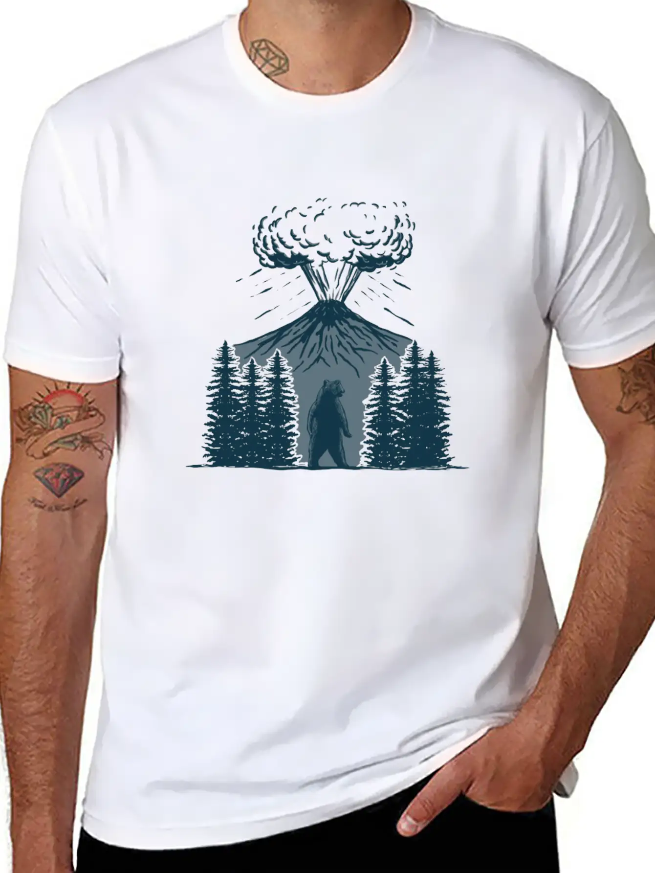 Bear Life Style Classic Fit Graphic Tee For Daily Comfort – Unisex Cotton Shirt