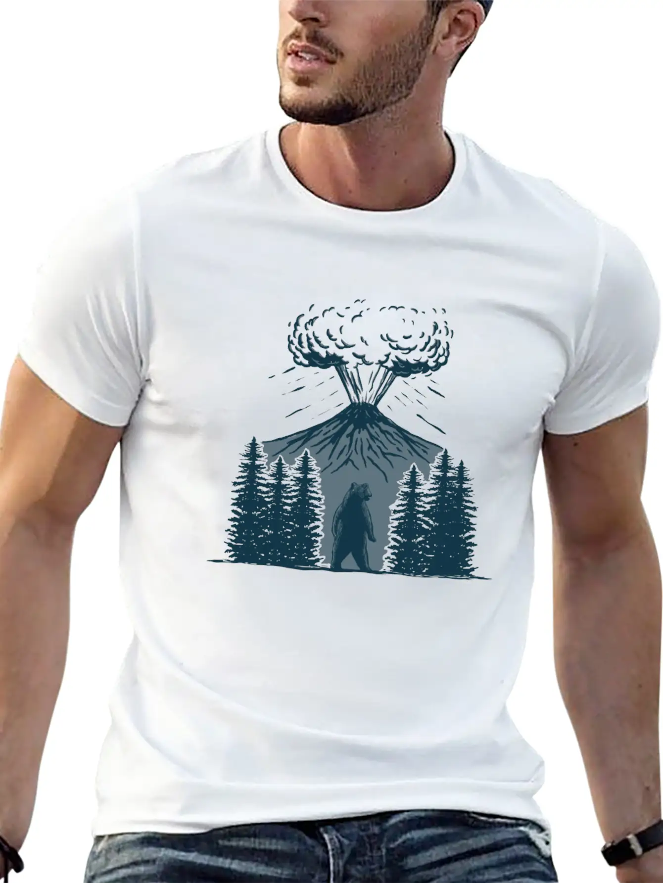 Bear Life Style Classic Fit Graphic Tee For Daily Comfort – Unisex Cotton Shirt