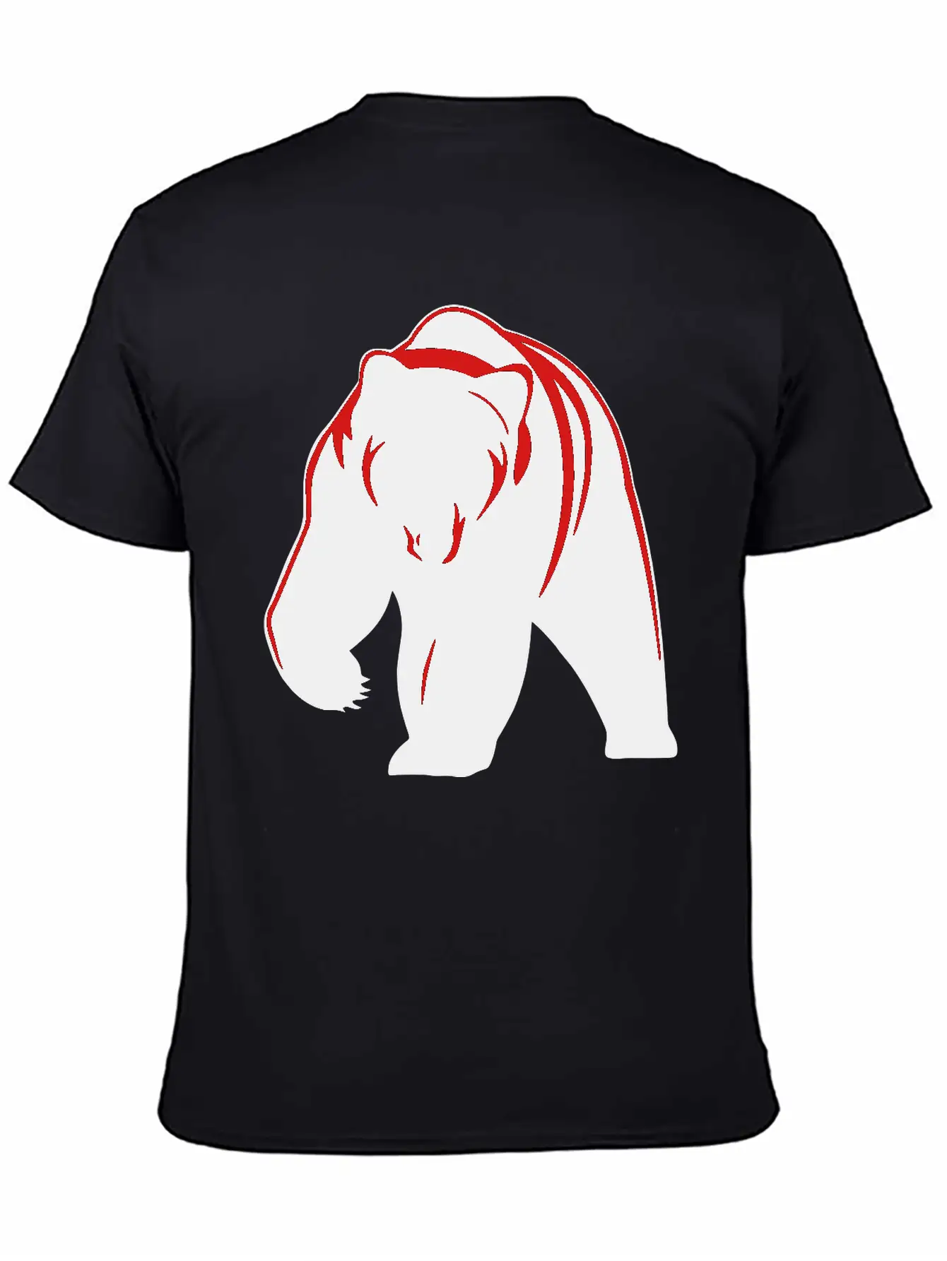 Bear Mascot Filled Lightweight Cotton T-Shirt – Daily Comfort Graphic Shirt