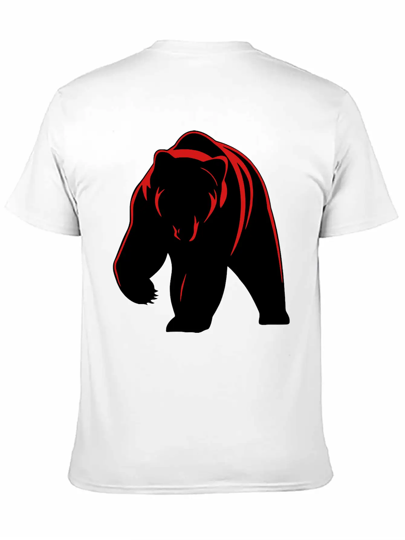Bear Mascot Filled Lightweight Cotton T-Shirt – Daily Comfort Graphic Shirt