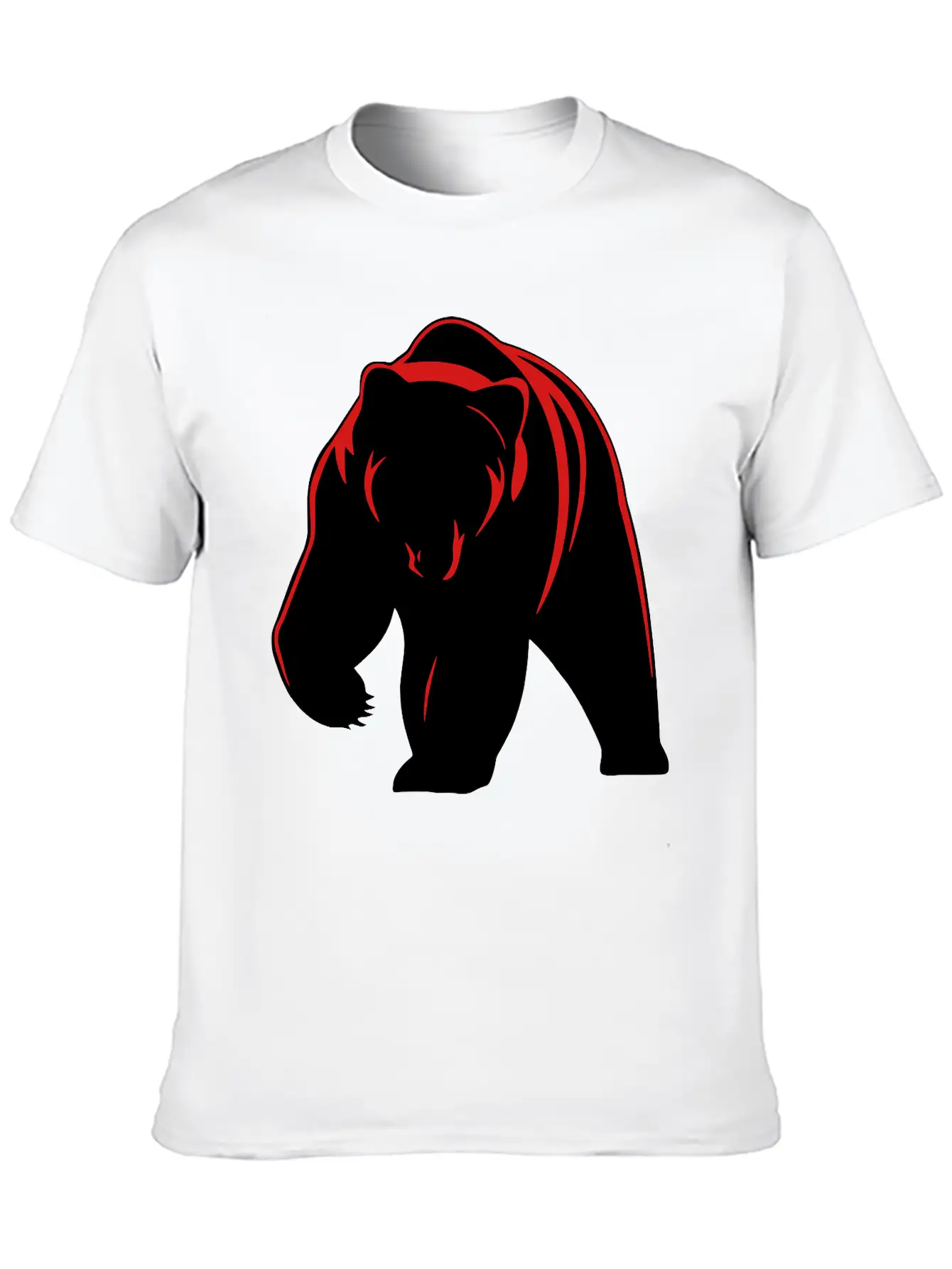 Bear Mascot Filled Lightweight Cotton T-Shirt – Daily Comfort Graphic Shirt