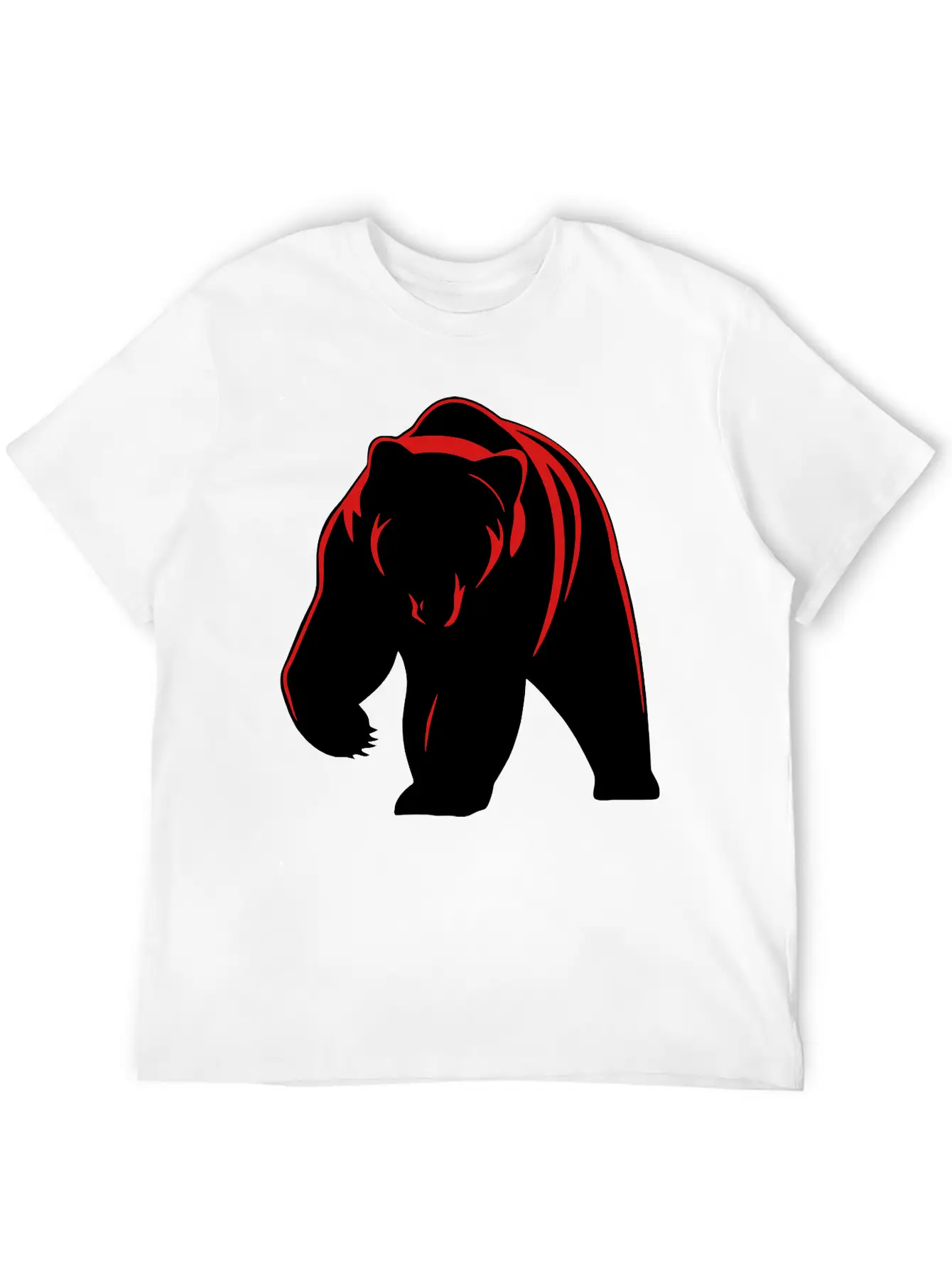 Bear Mascot Filled Lightweight Cotton T-Shirt – Daily Comfort Graphic Shirt