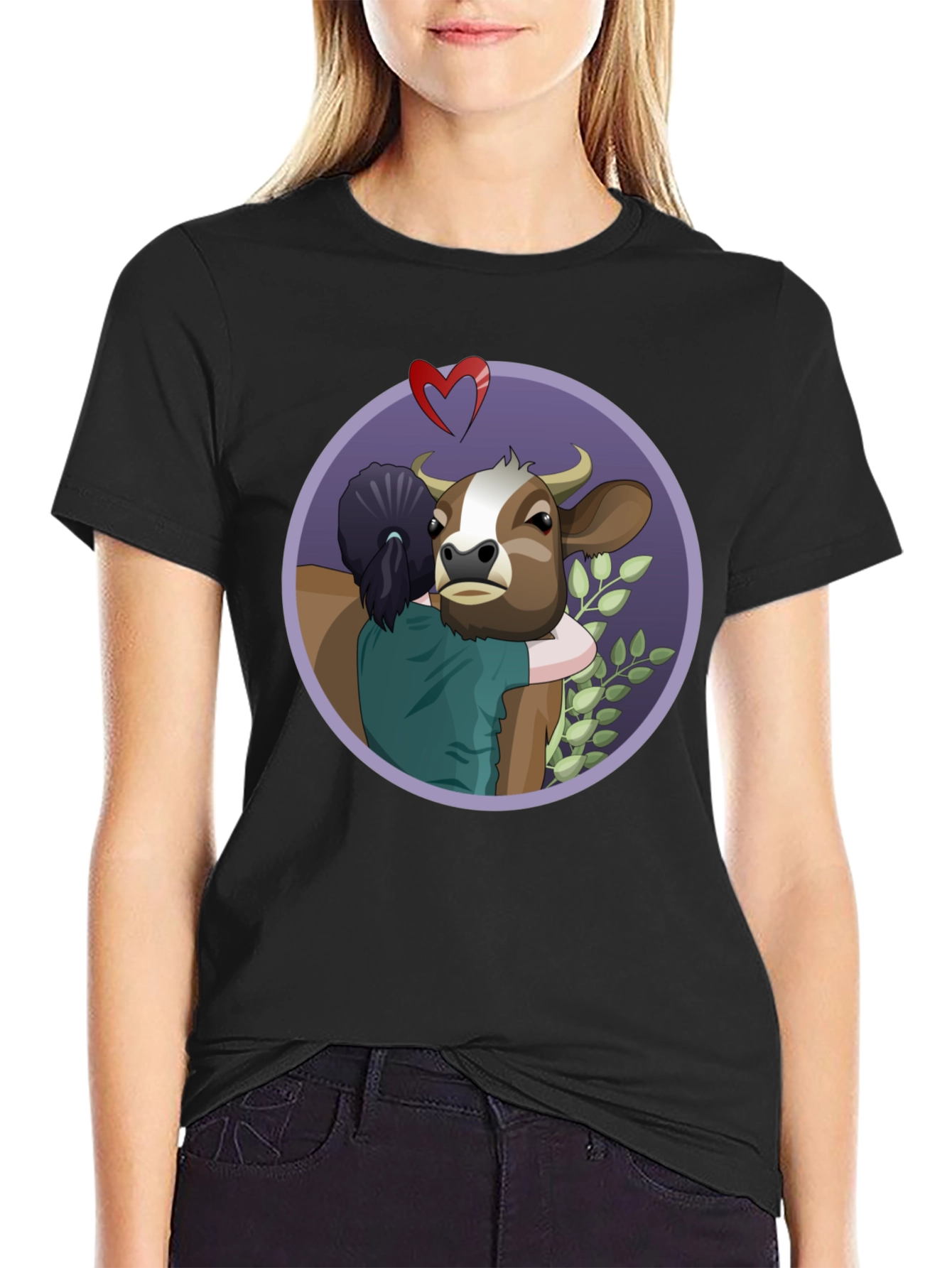 Vegan Love Cow Hug T-Shirt