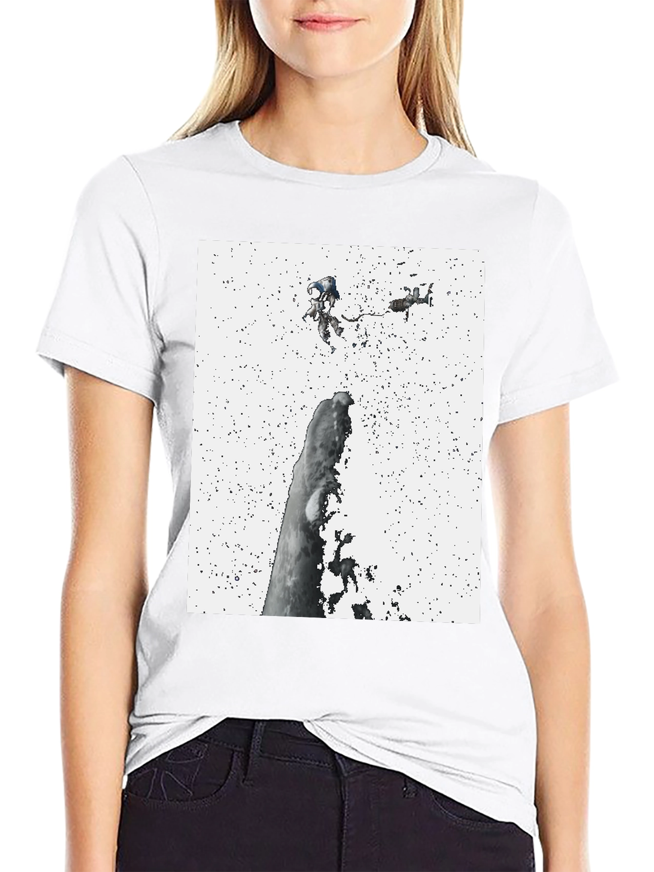 Astronauts in Space Black Tee