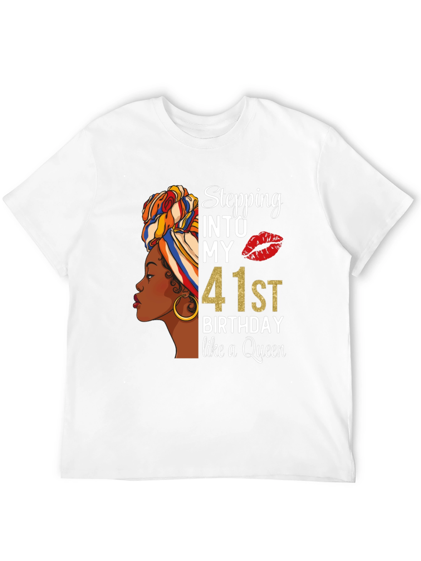 Stepping Into My 41st Birthday Queen T-Shirt