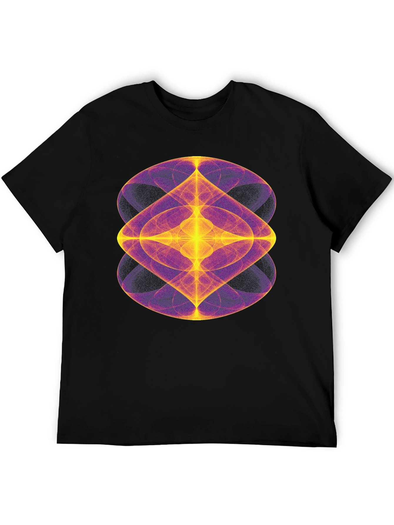 Abstract Geometric Graphic Black T-Shirt