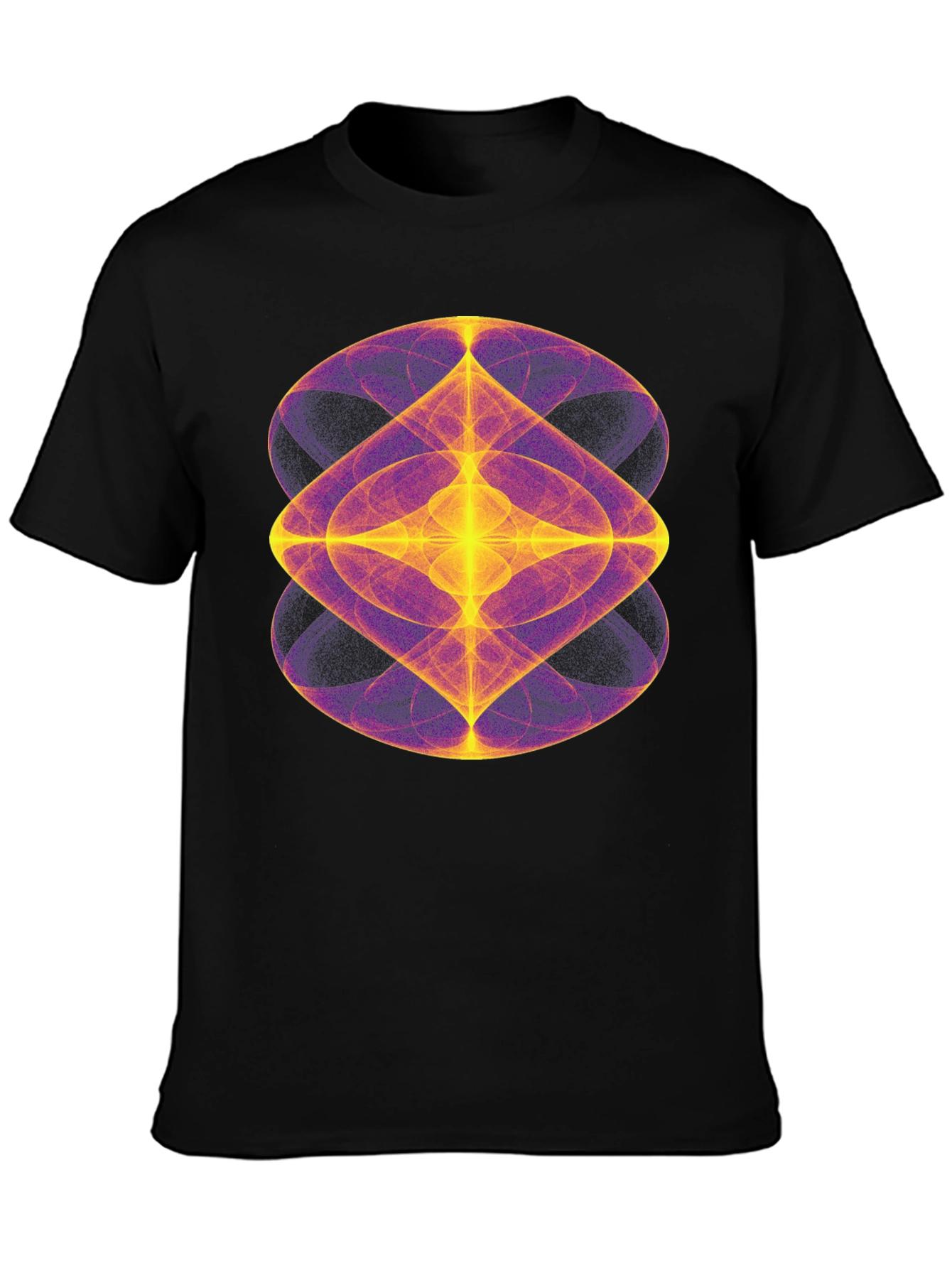 Abstract Geometric Graphic Black T-Shirt