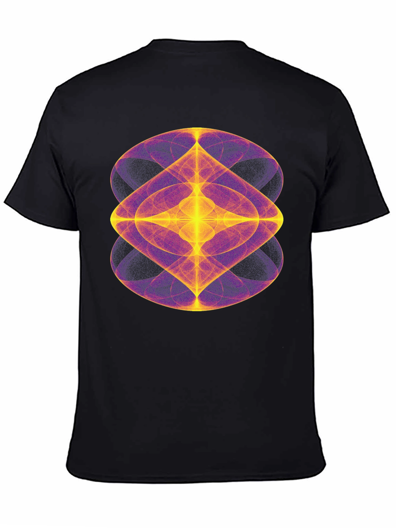 Abstract Geometric Graphic Black T-Shirt