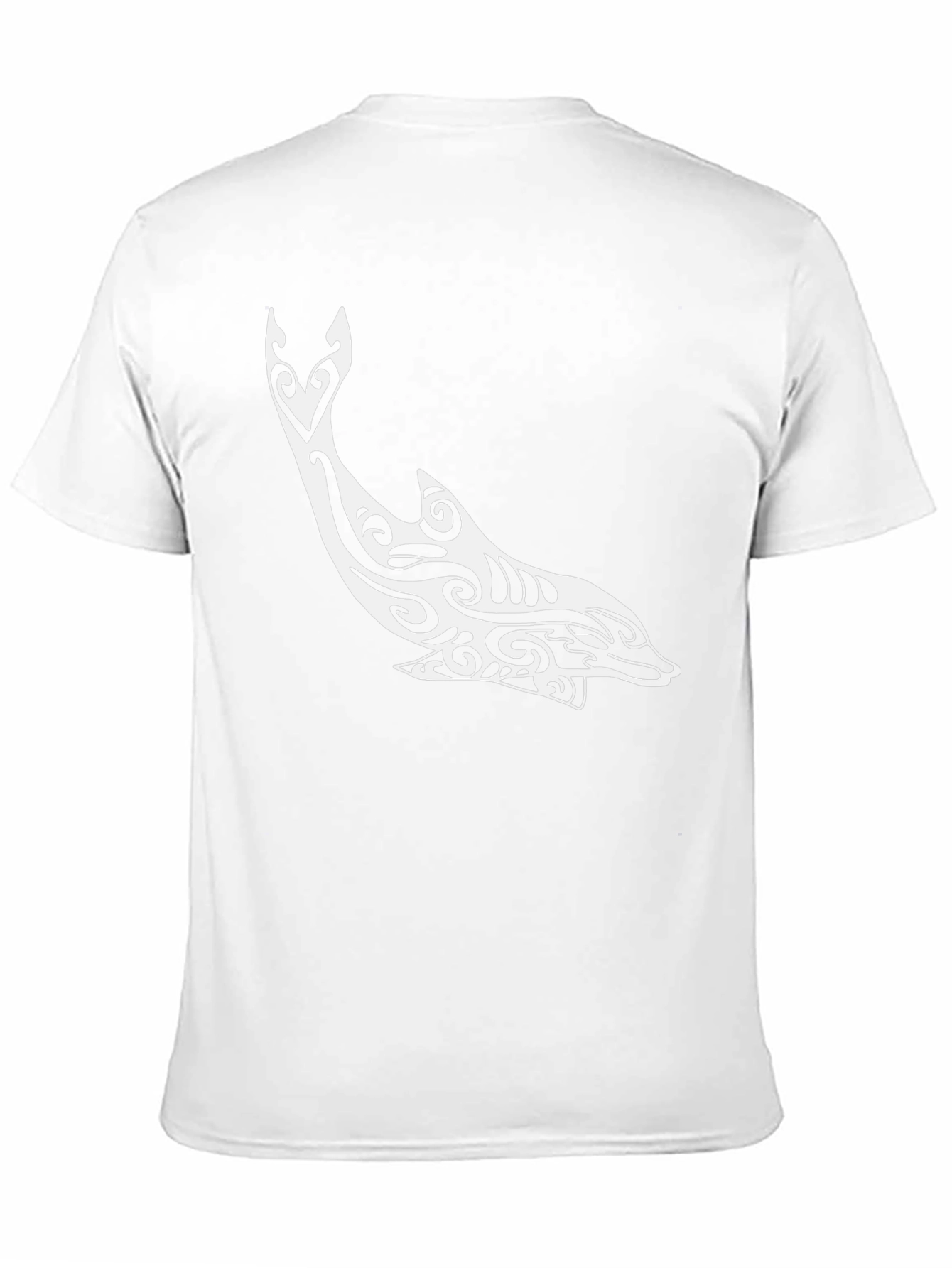 Tribal Dolphin Graphic Tee - Stylish Black T-Shirt