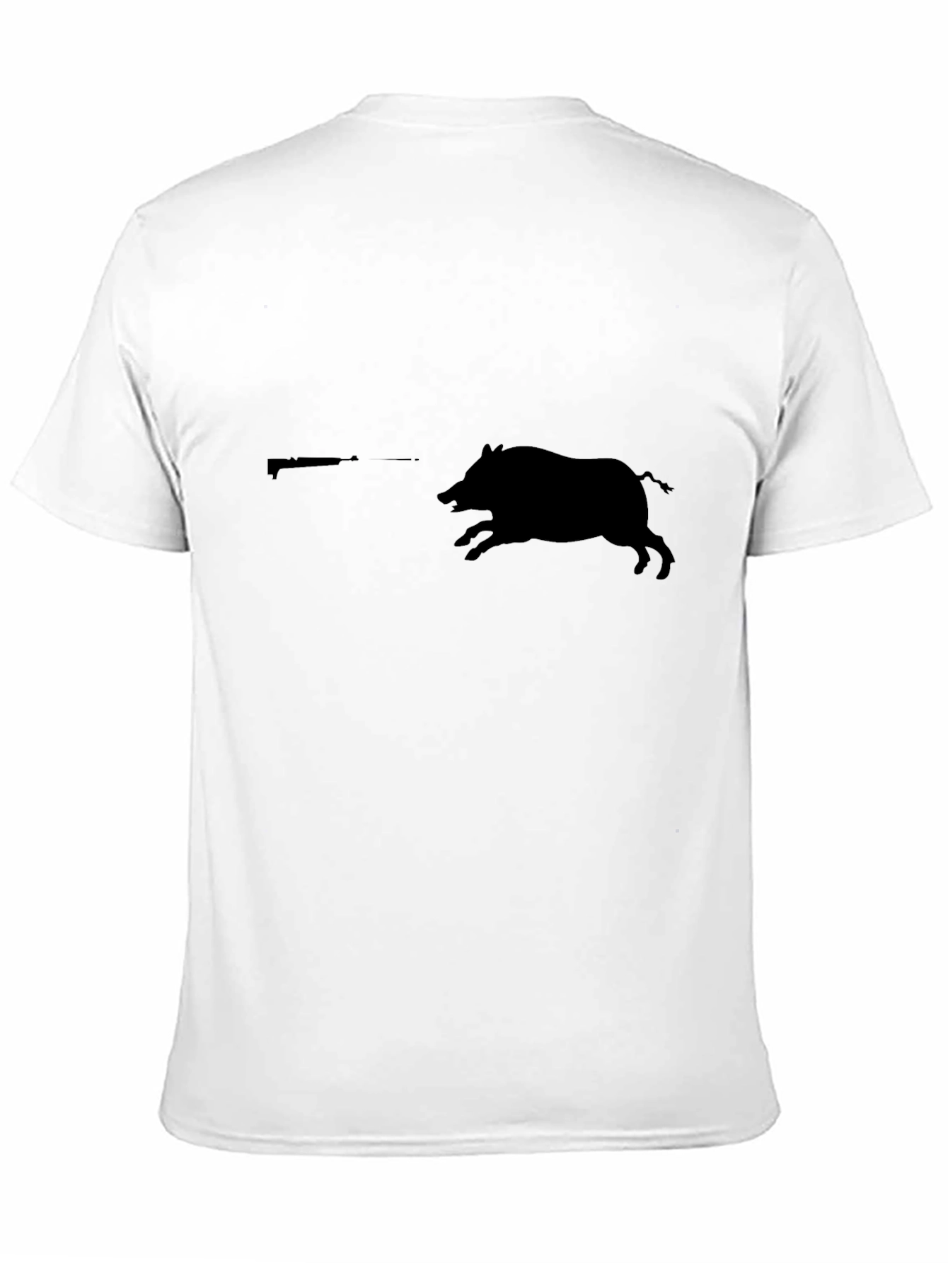 Wild Hog Hunting Tee - Black Cotton Graphic T-Shirt