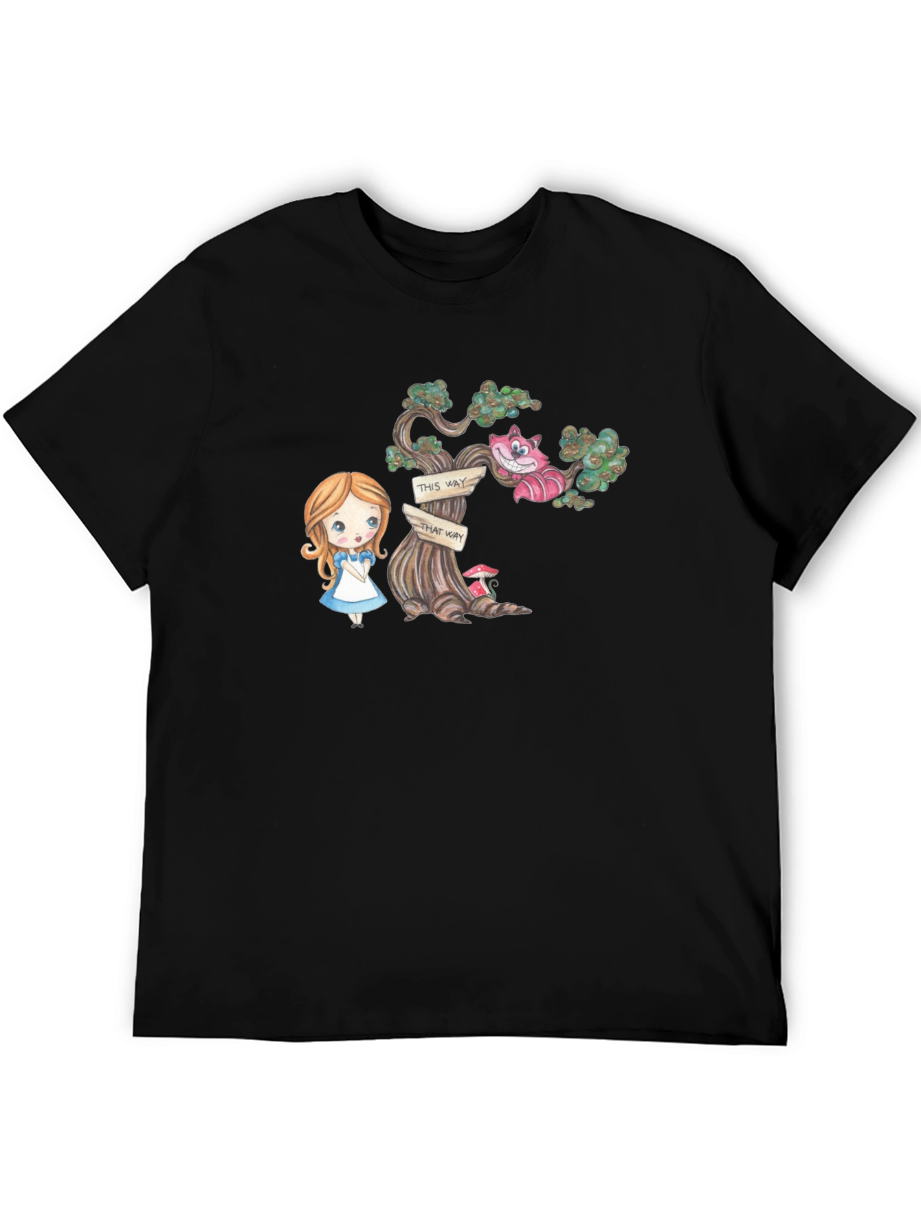 Alice in Wonderland Graphic Tee - Black