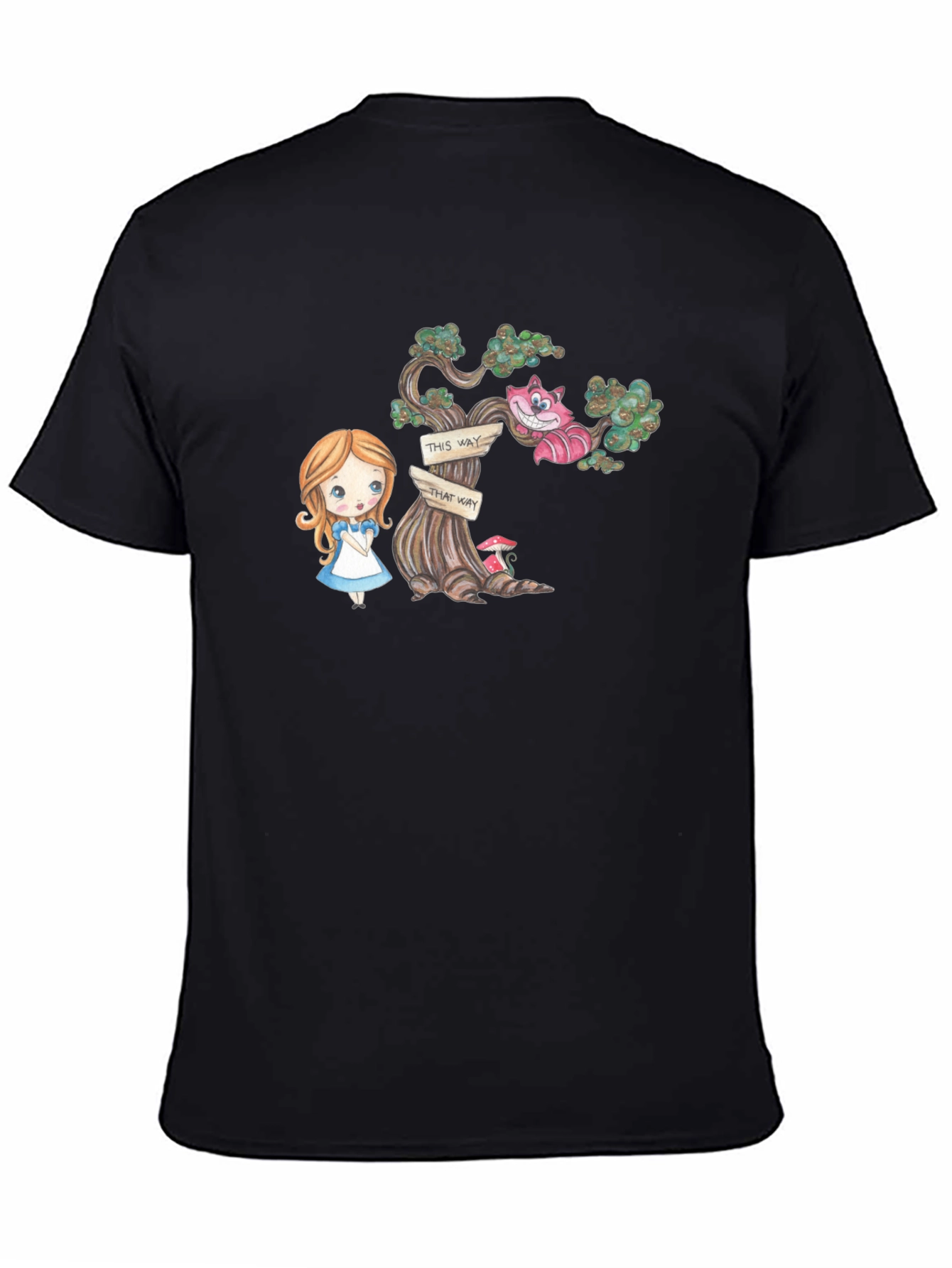 Alice in Wonderland Graphic Tee - Black