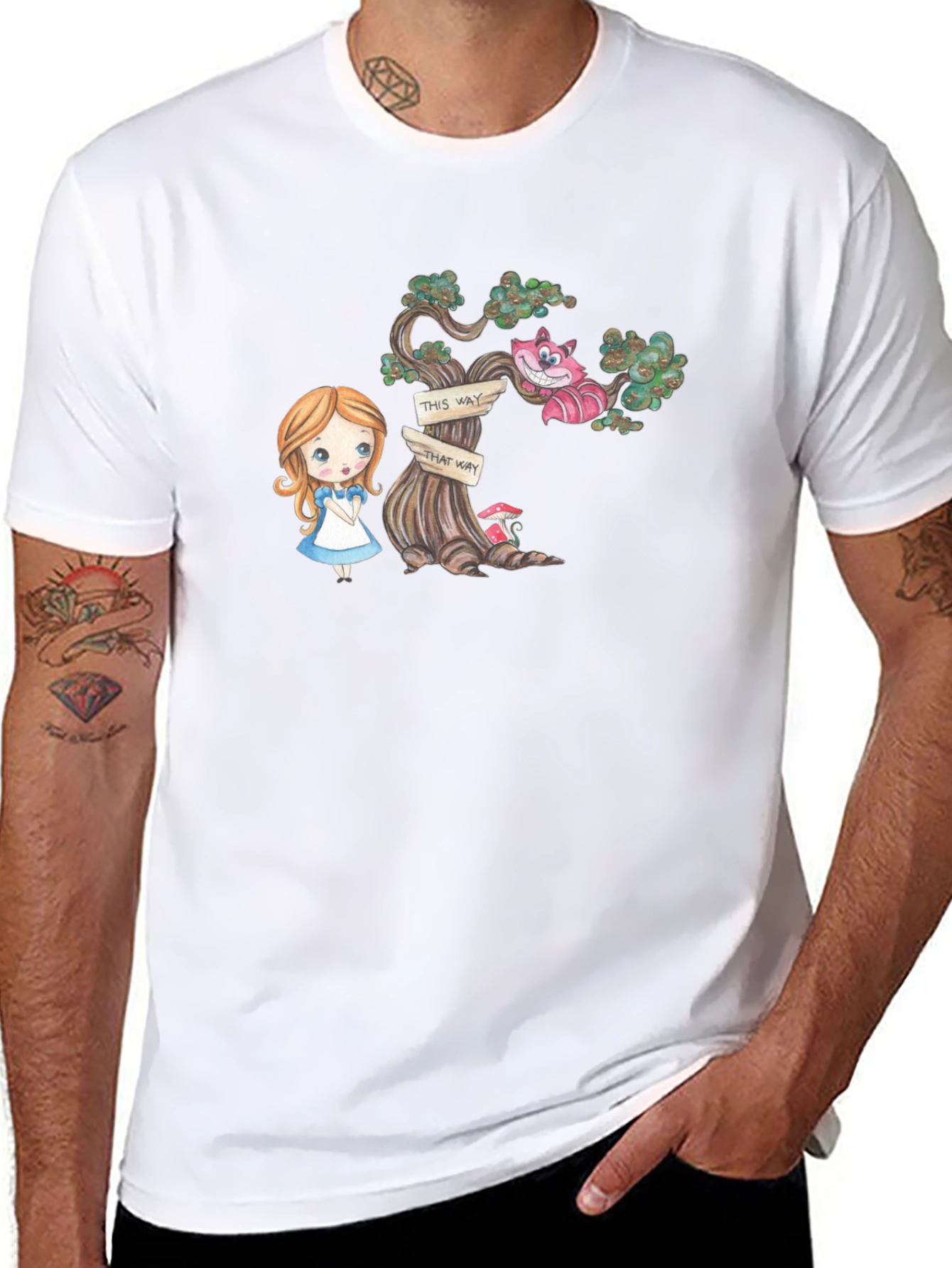 Alice in Wonderland Graphic Tee - Black