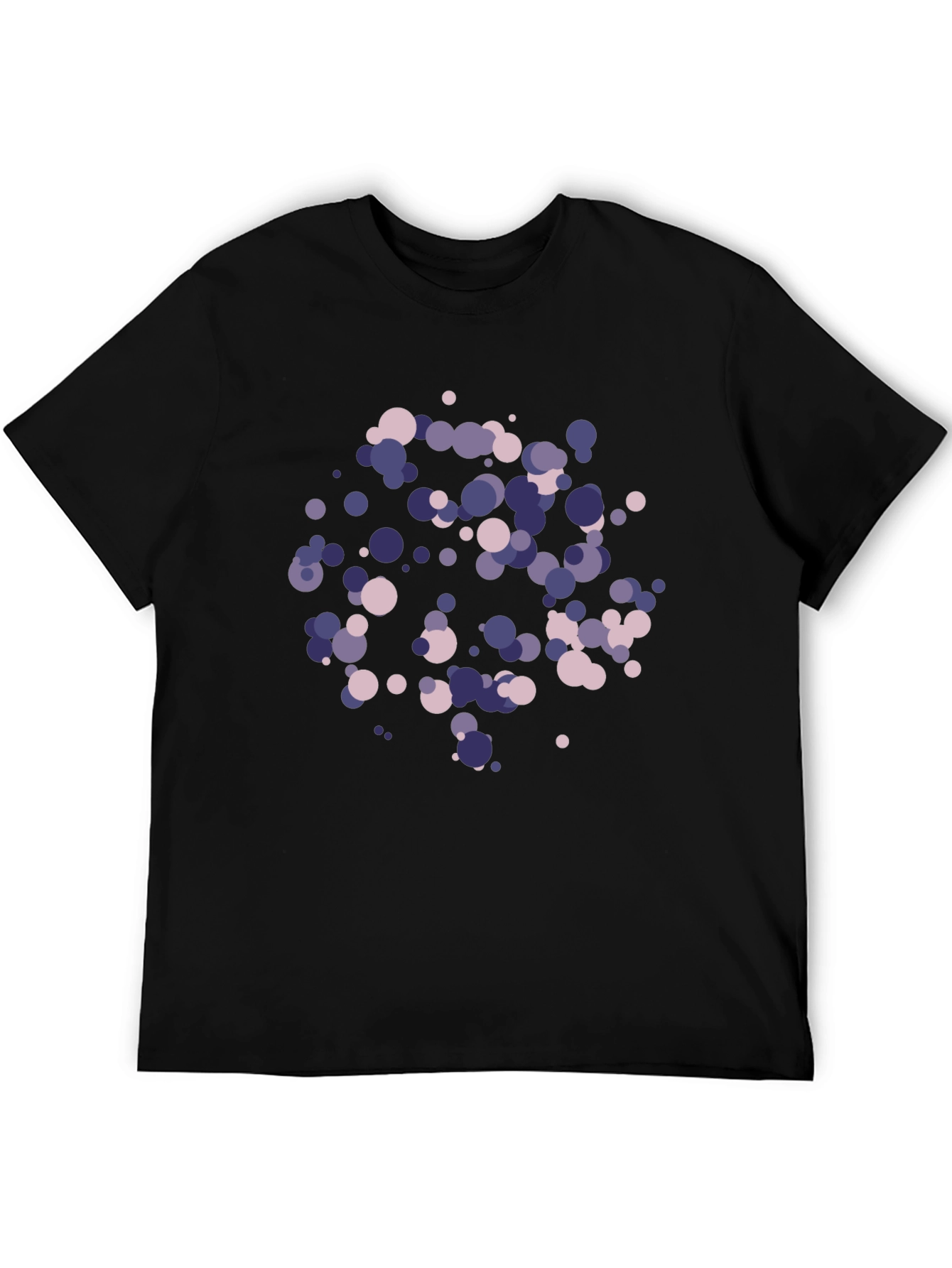 Abstract Dot Pattern Black T-Shirt