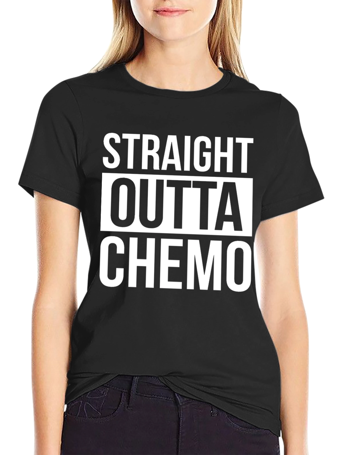 Straight Outta Chemo Graphic Tee - Black