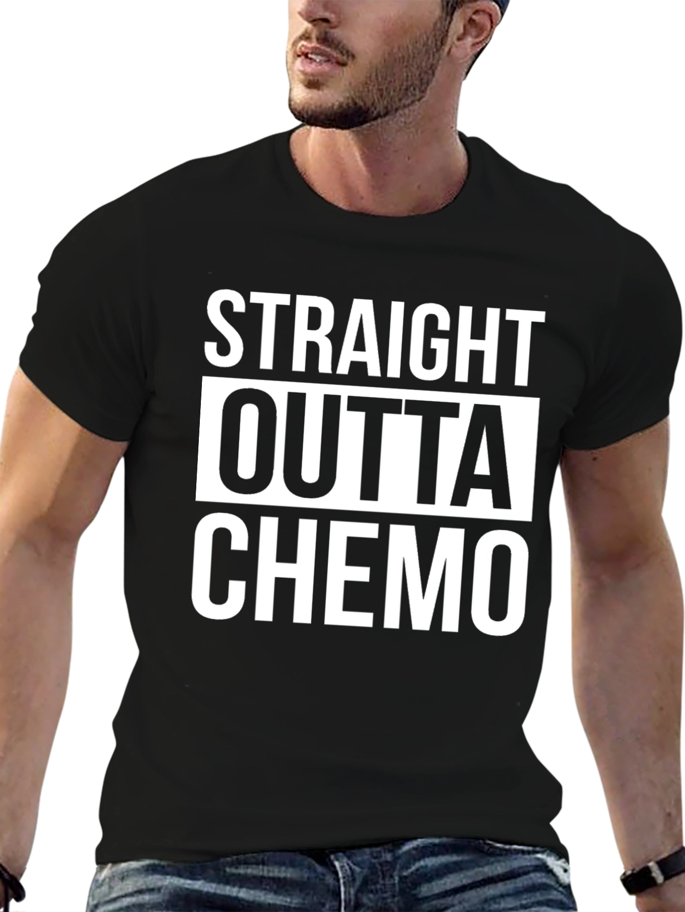 Straight Outta Chemo Graphic Tee - Black