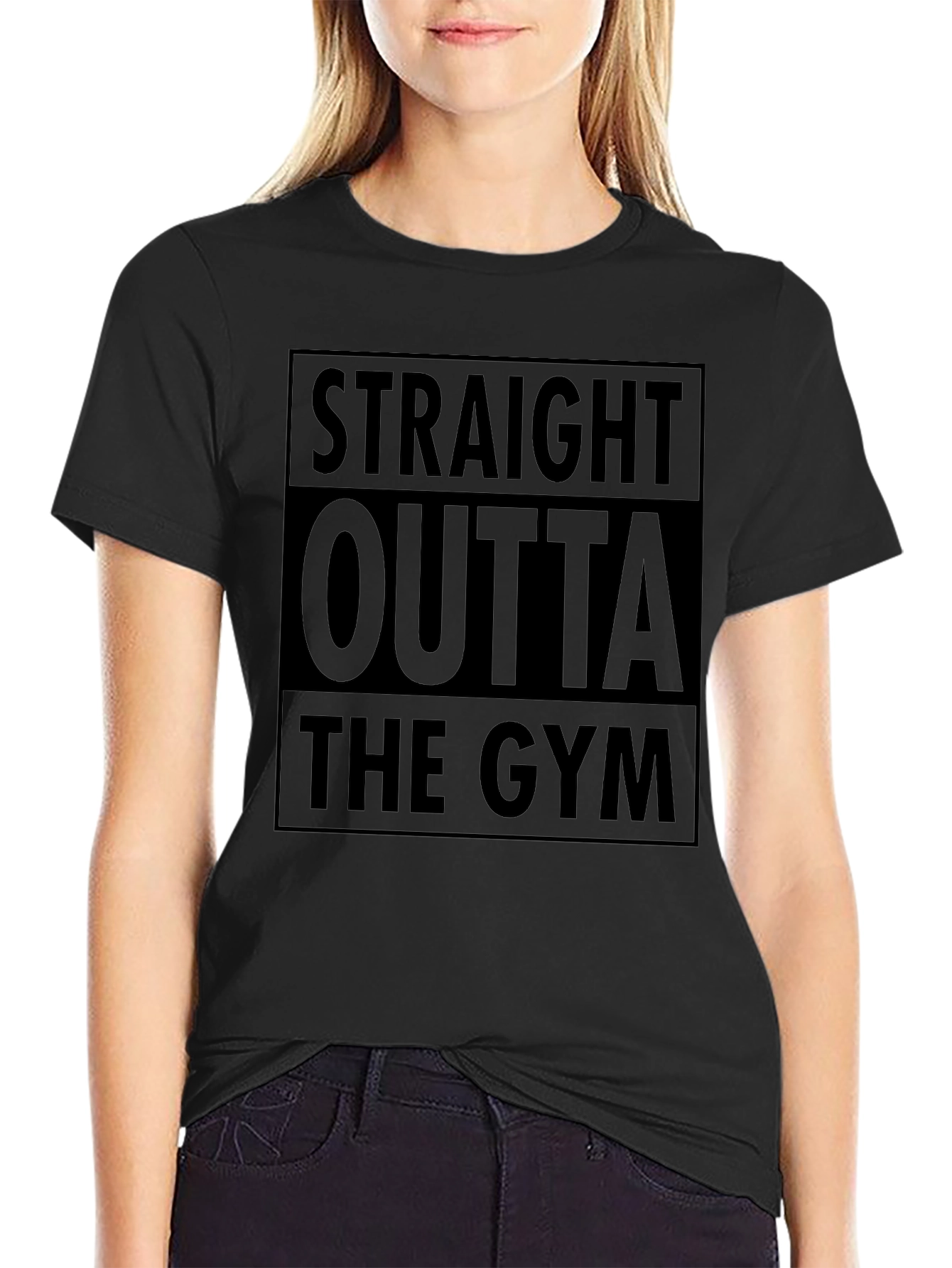 Straight Outta the Gym Black T-Shirt