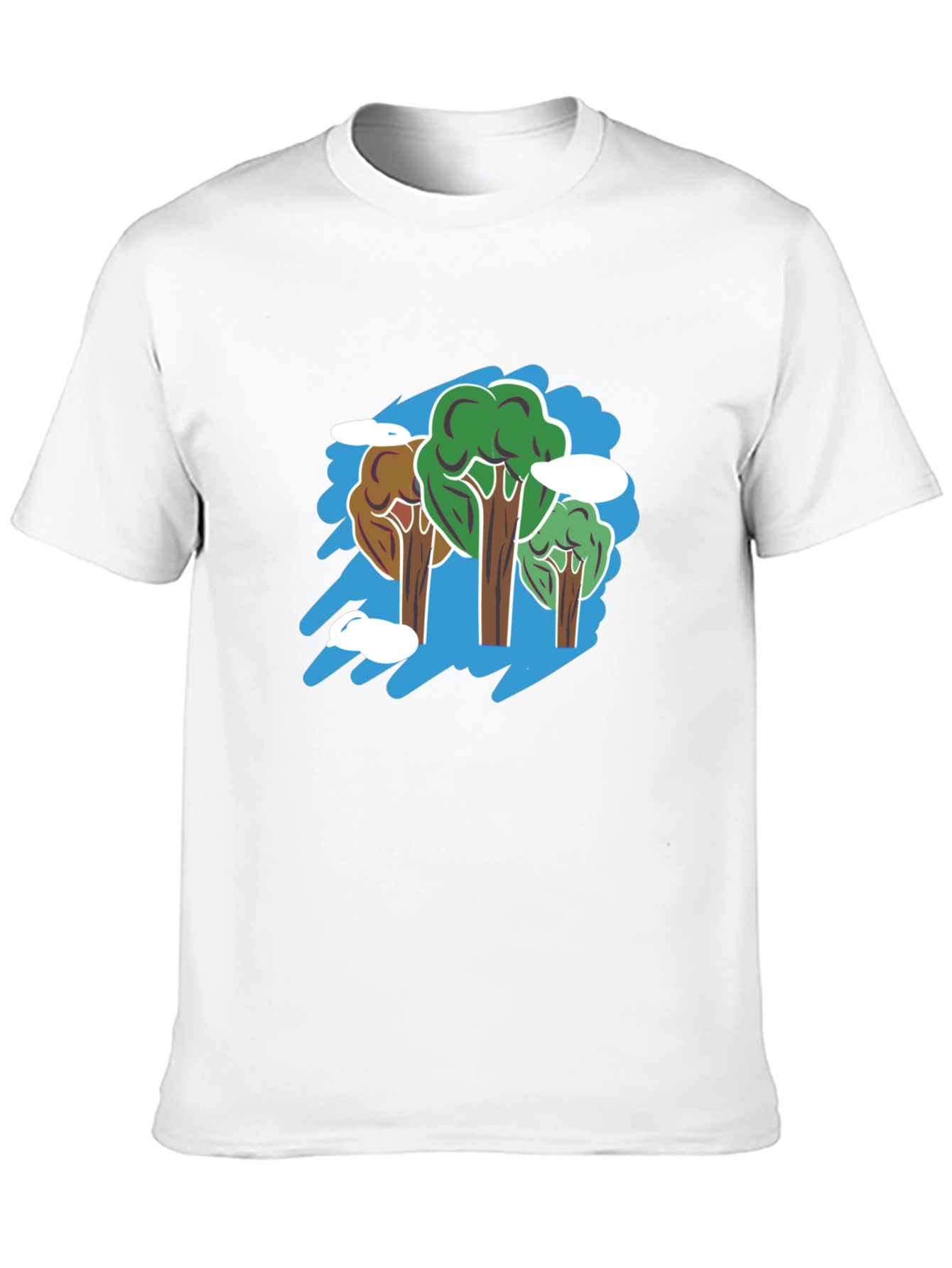 Nature Trees Graphic Black T-Shirt