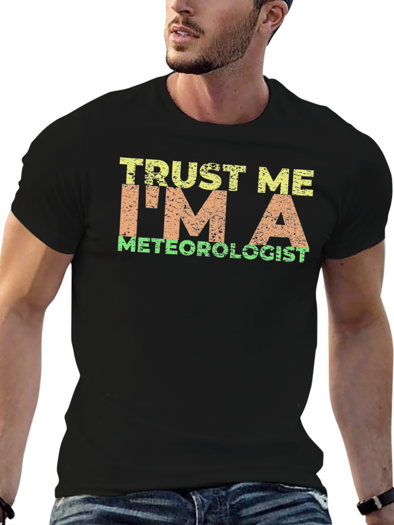 Trust Me Im A Meteorologist Black T-Shirt
