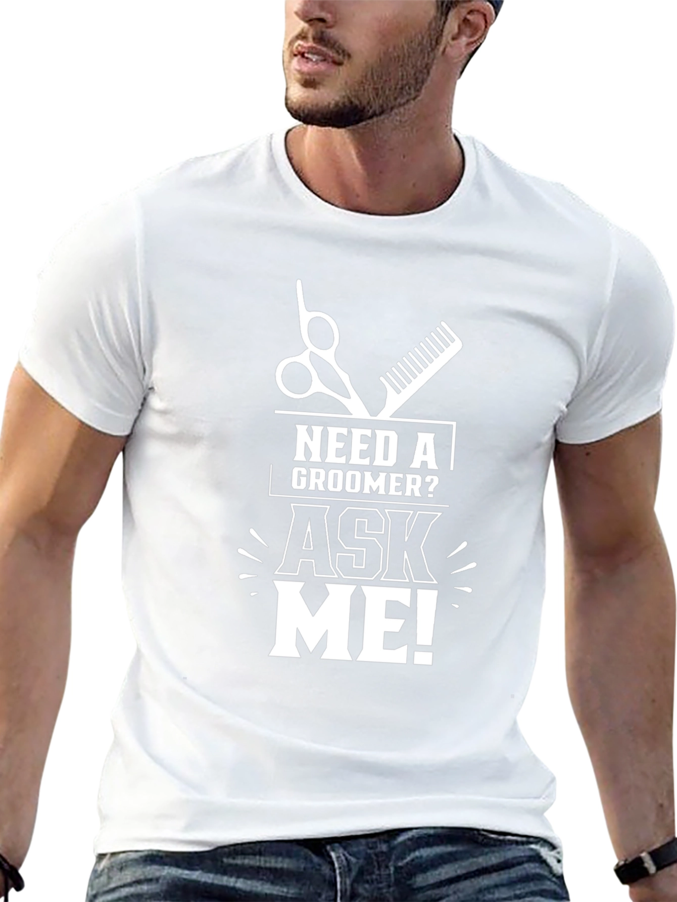 Need A Groomer? Ask Me! T-Shirt - Black