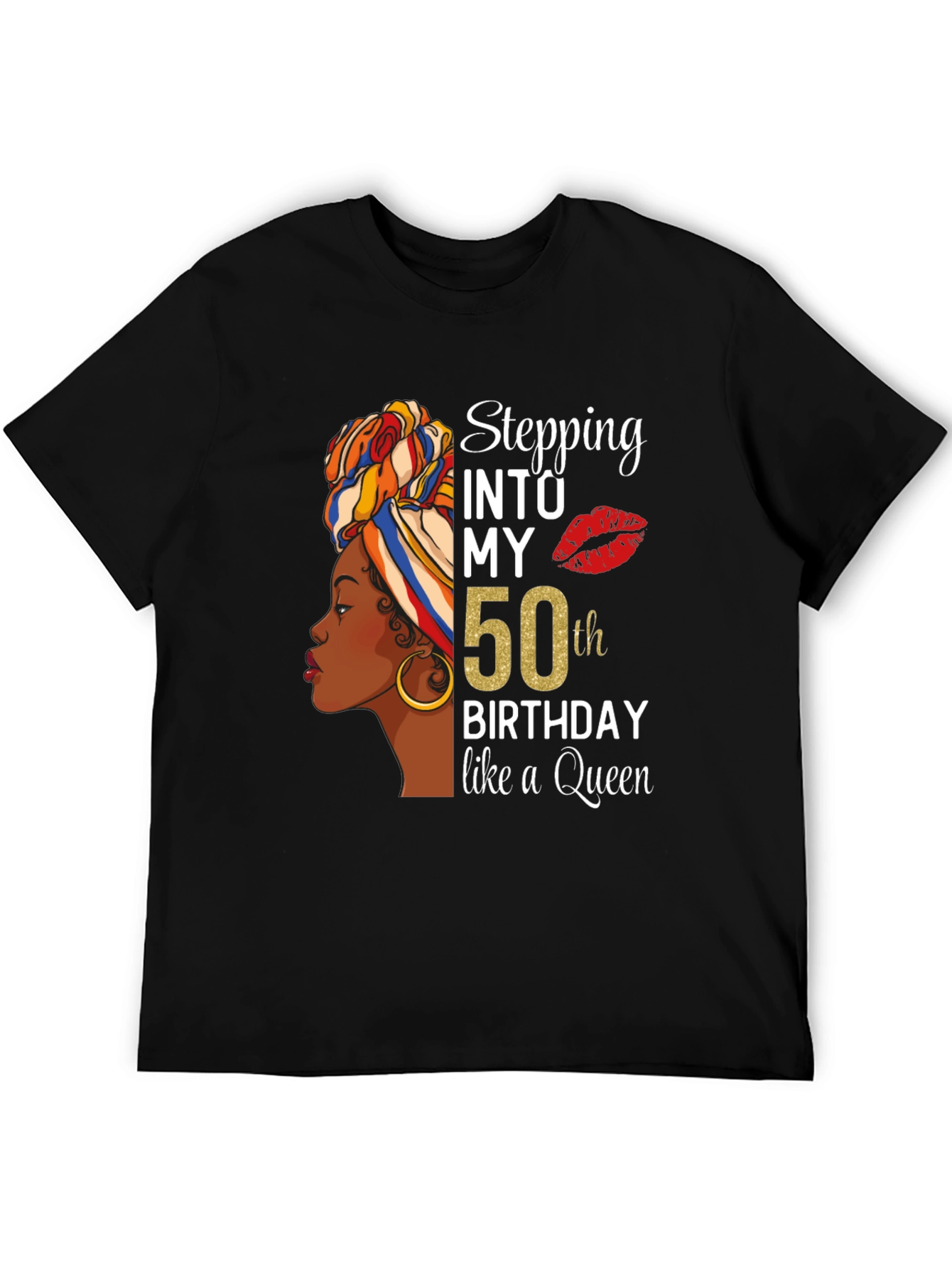 Stepping Into My 50th Birthday Queen T-Shirt